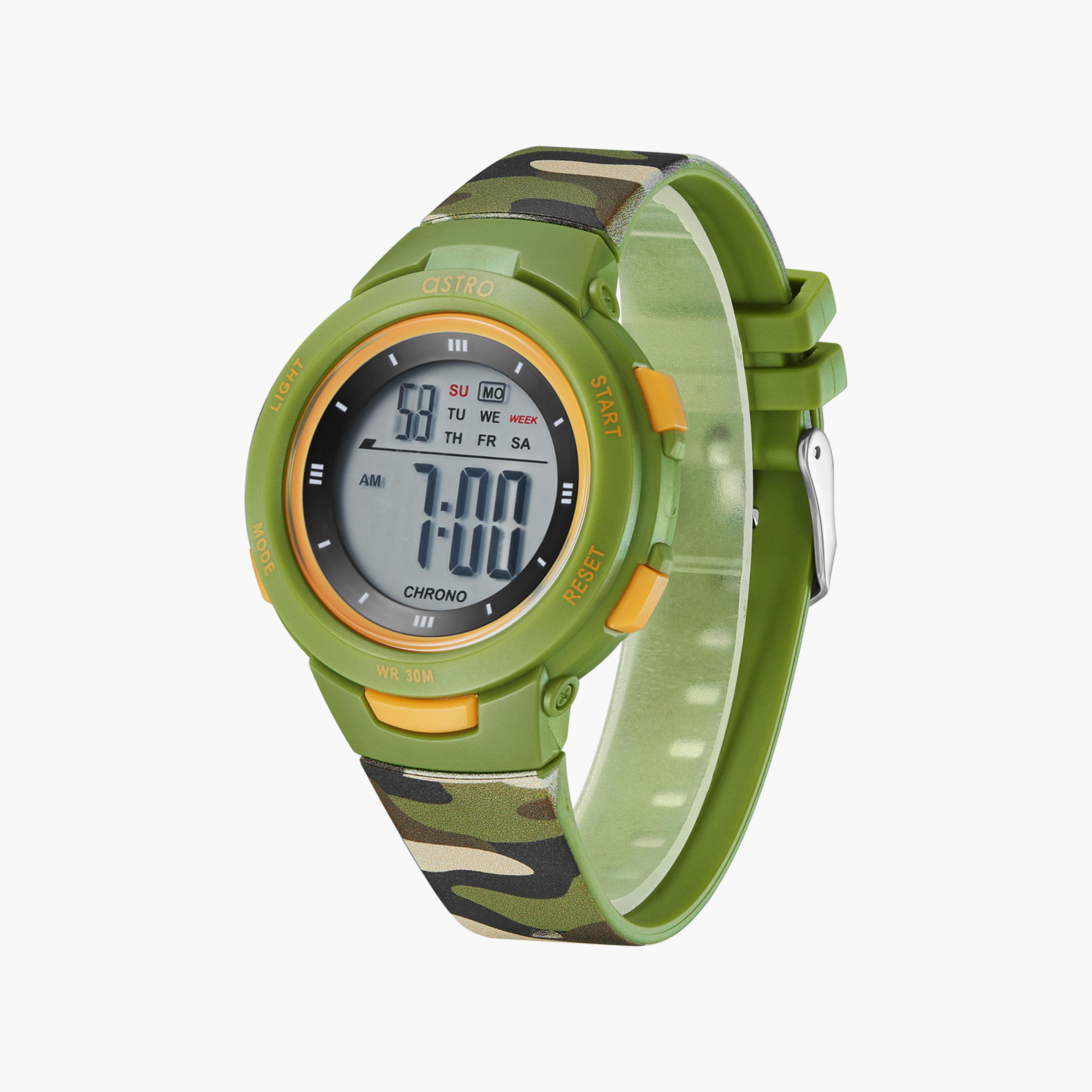ساعة رقمية للأطفال بسوار سيليكون بلون اخضر من أسترو | A23915-PPHH-girls-accessories-watches-image-2