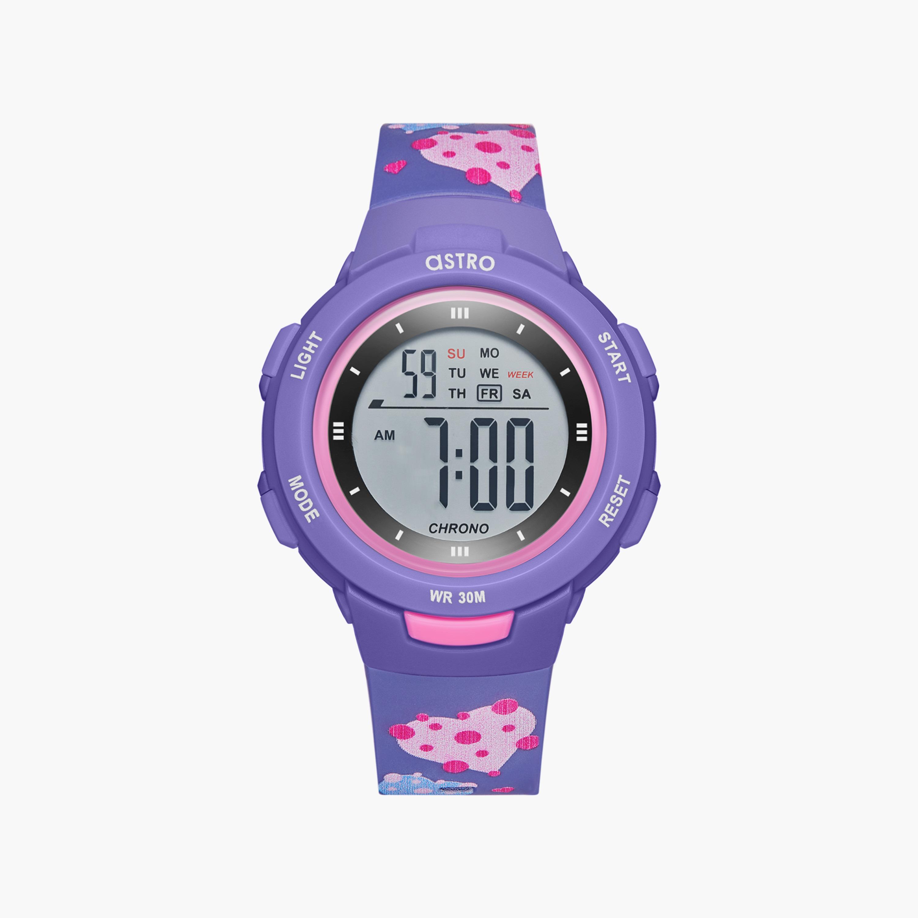 Astro Kids Purple Digital Silicone Strap Watch | A23916-PPNN-HT-girls-accessories-watches-image-1