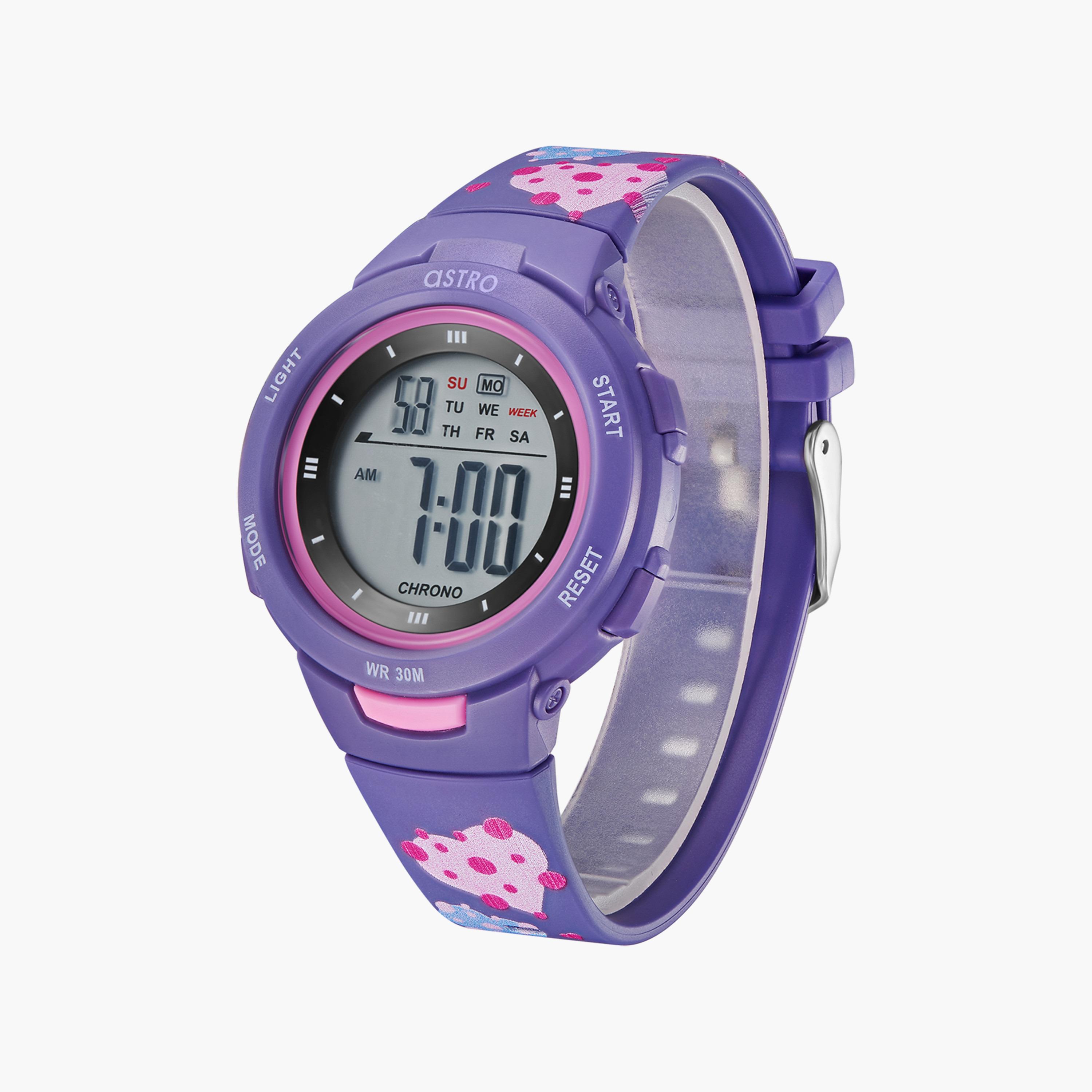 Astro Kids Purple Digital Silicone Strap Watch | A23916-PPNN-HT-girls-accessories-watches-image-2