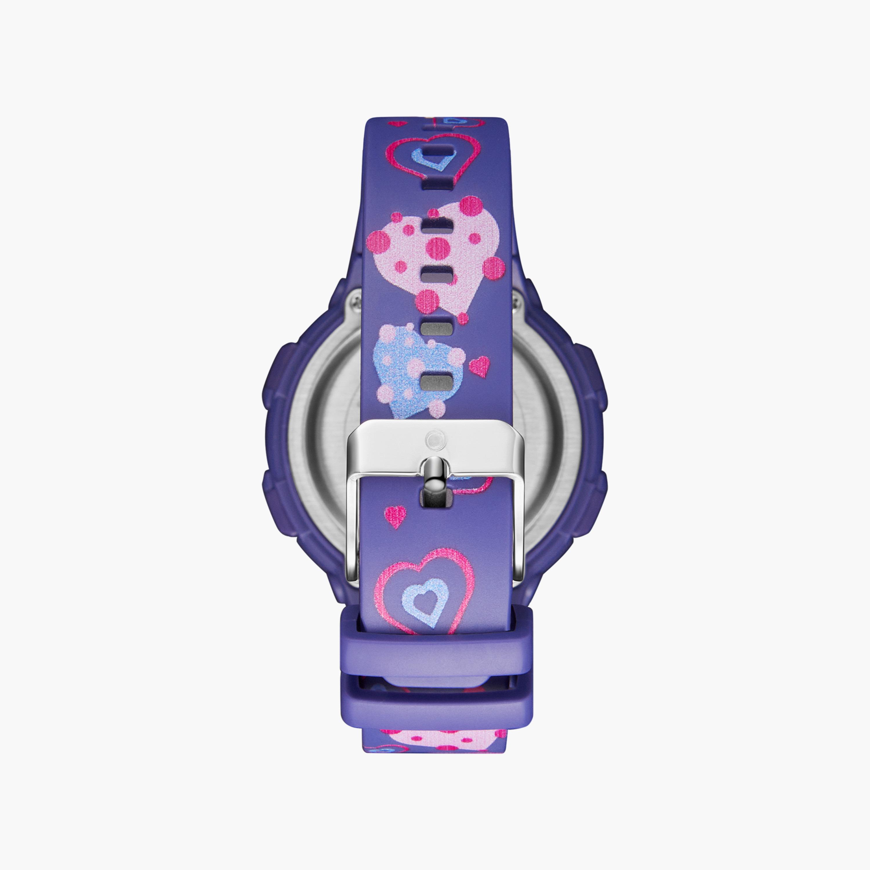 ساعة رقمية للأطفال بسوار سيليكون بلون أرجواني من أسترو | A23916-PPNN-HT-girls-accessories-watches-image-3