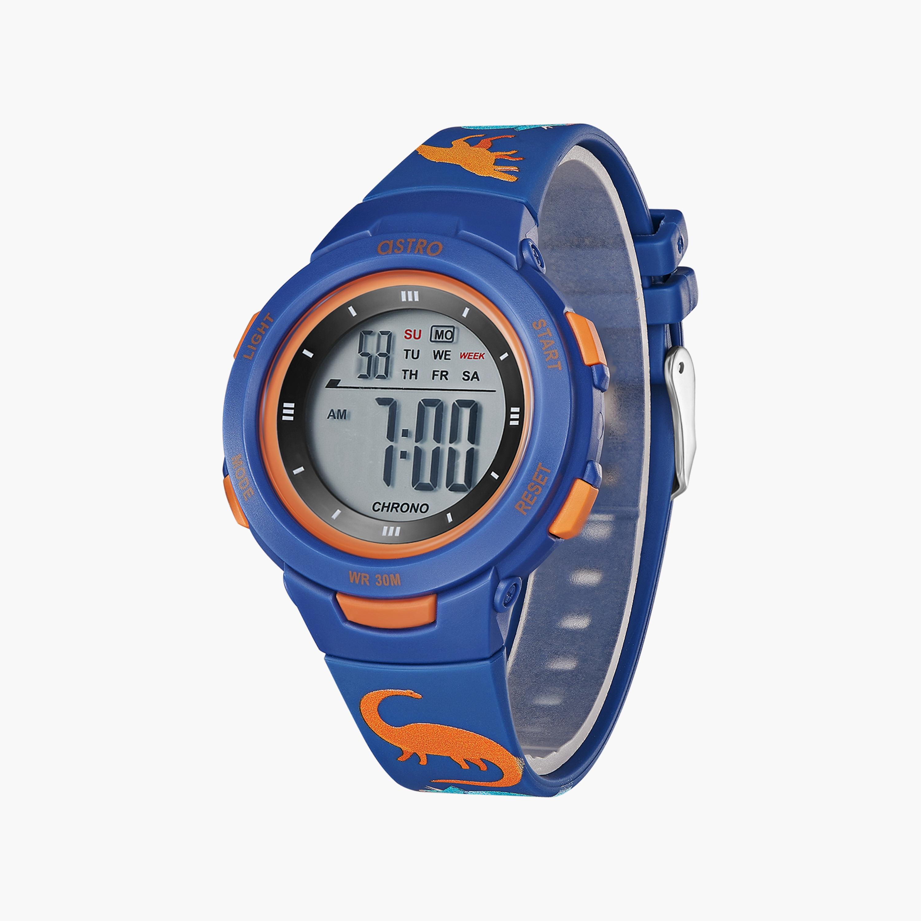ساعة رقمية للأطفال بسوار سيليكون بلون أزرق من أسترو | A23916-PPNN-DS-girls-accessories-watches-image-2