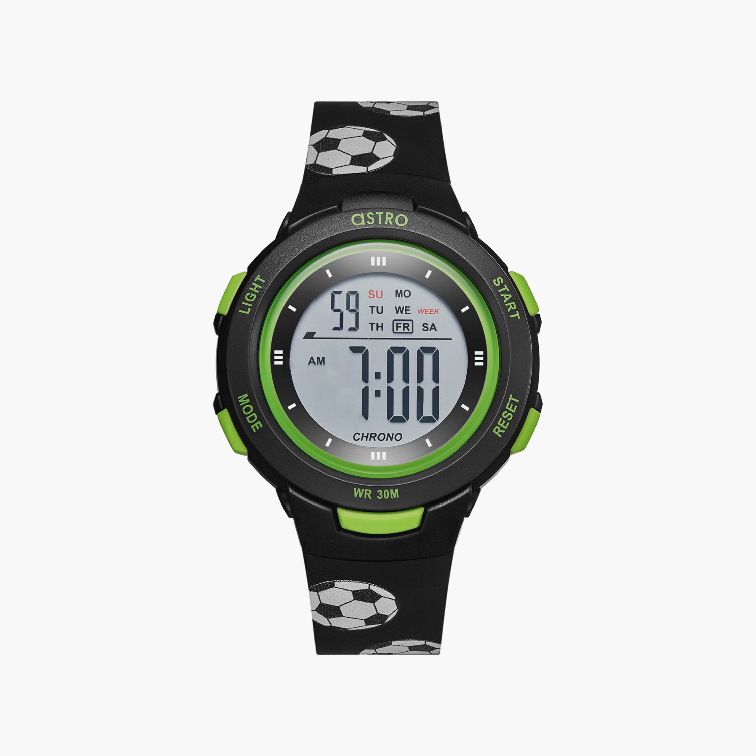 Astro Kids Black Digital Silicone Strap Watch | A23916-PPBB-FB-girls-accessories-watches-image-1