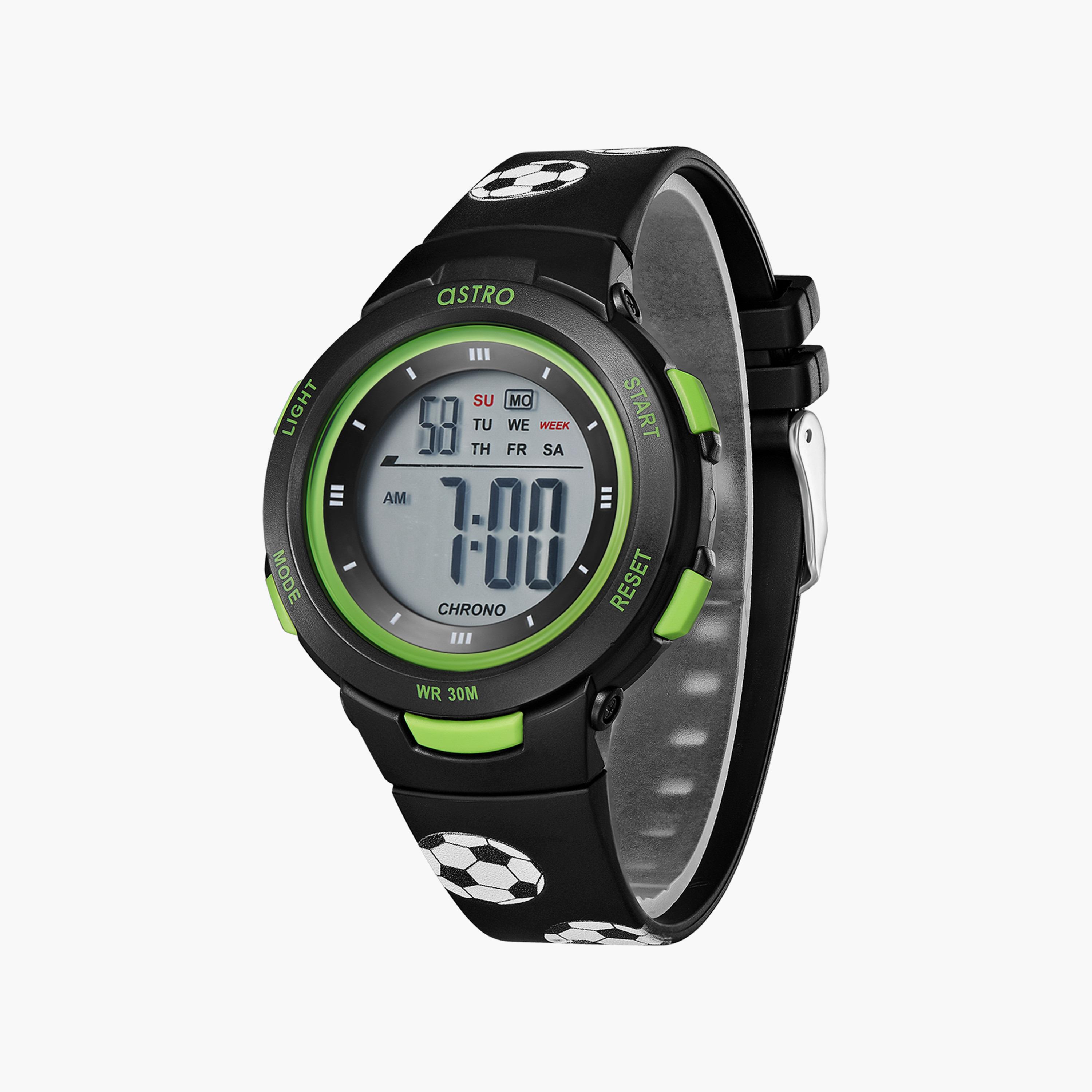 Astro Kids Black Digital Silicone Strap Watch | A23916-PPBB-FB-girls-accessories-watches-image-2
