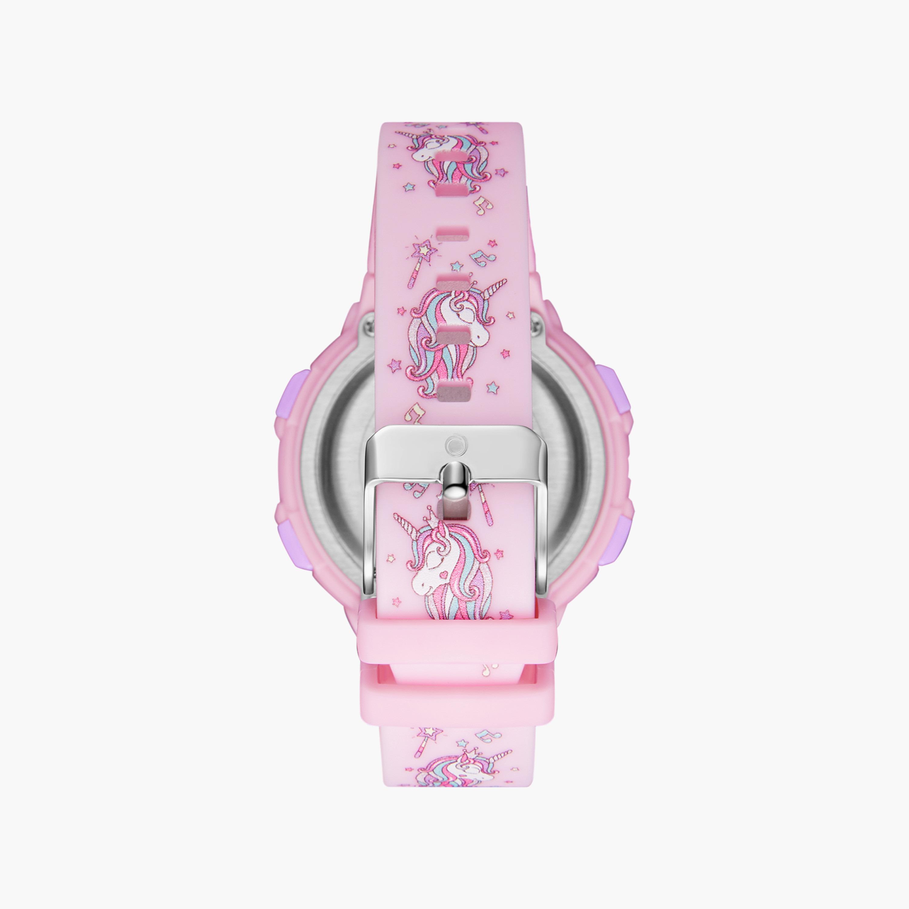 ساعة رقمية للأطفال بسوار سيليكون بلون وردي من أسترو | A23916-PPPP-UN-girls-accessories-watches-image-3