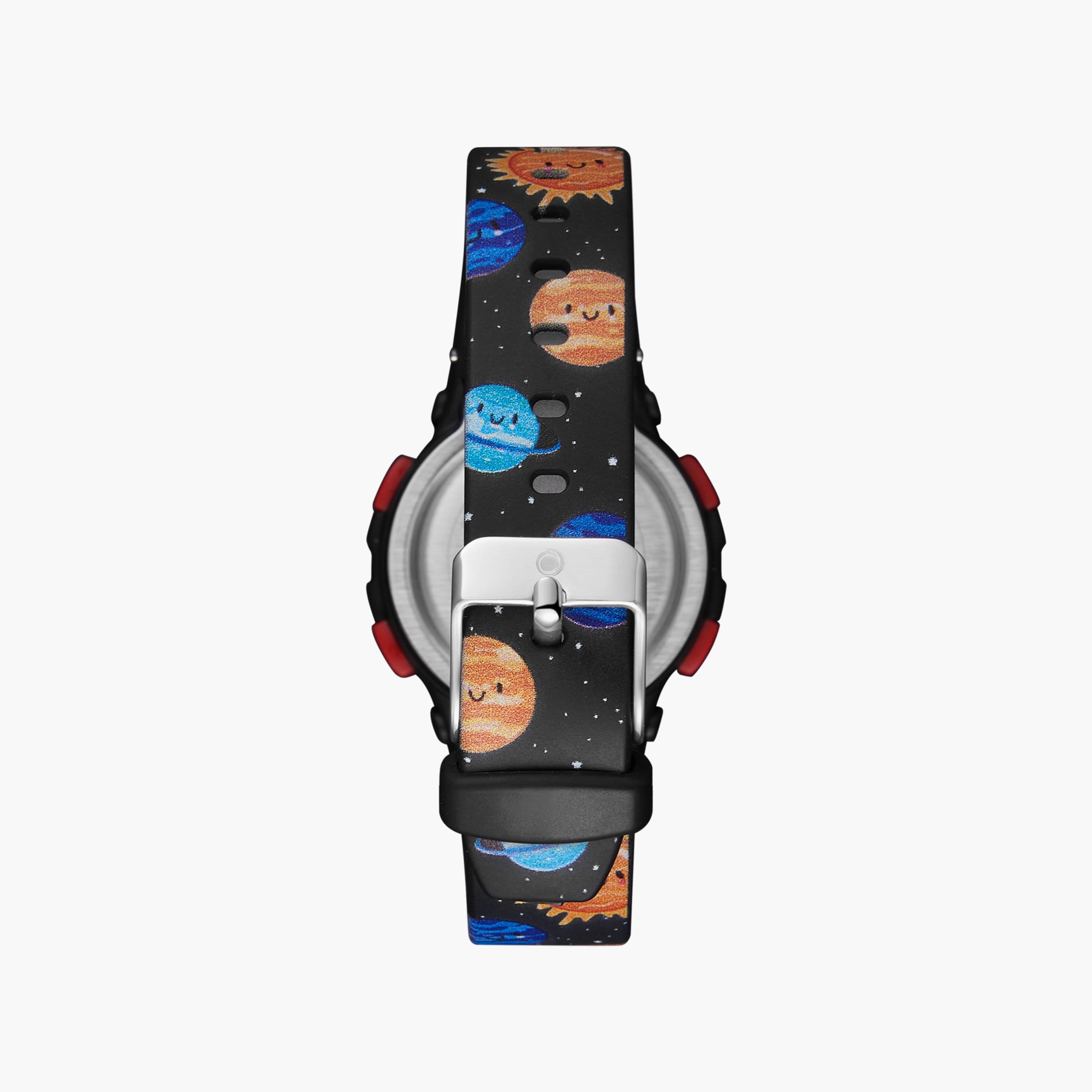 ساعة رقمية للأطفال بسوار سيليكون بلون اسود من أسترو | A23917-PPBB-SS-girls-accessories-watches-image-3