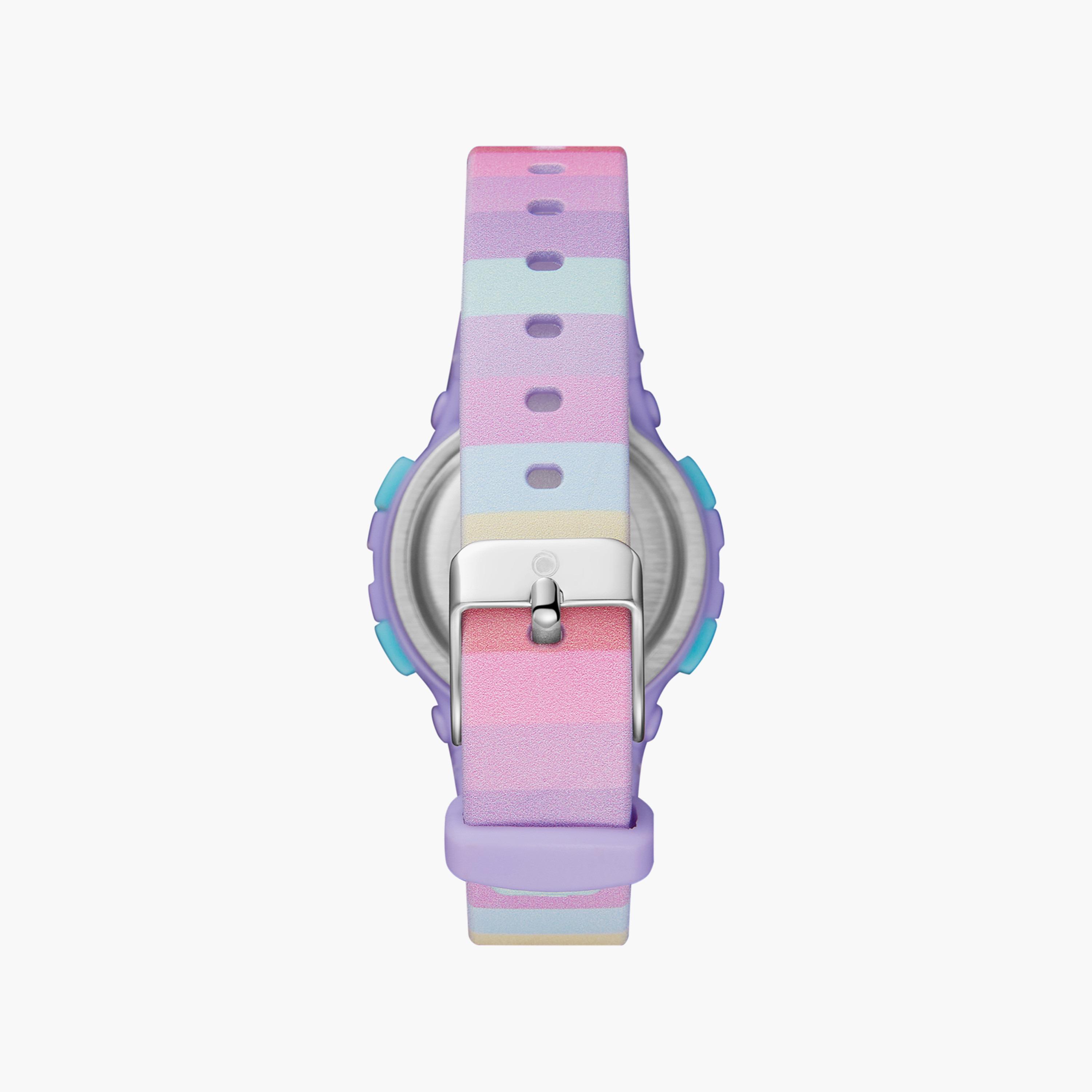 ساعة رقمية للأطفال بسوار سيليكون بلون أرجواني من أسترو | A23917-PPVV-girls-accessories-watches-image-3