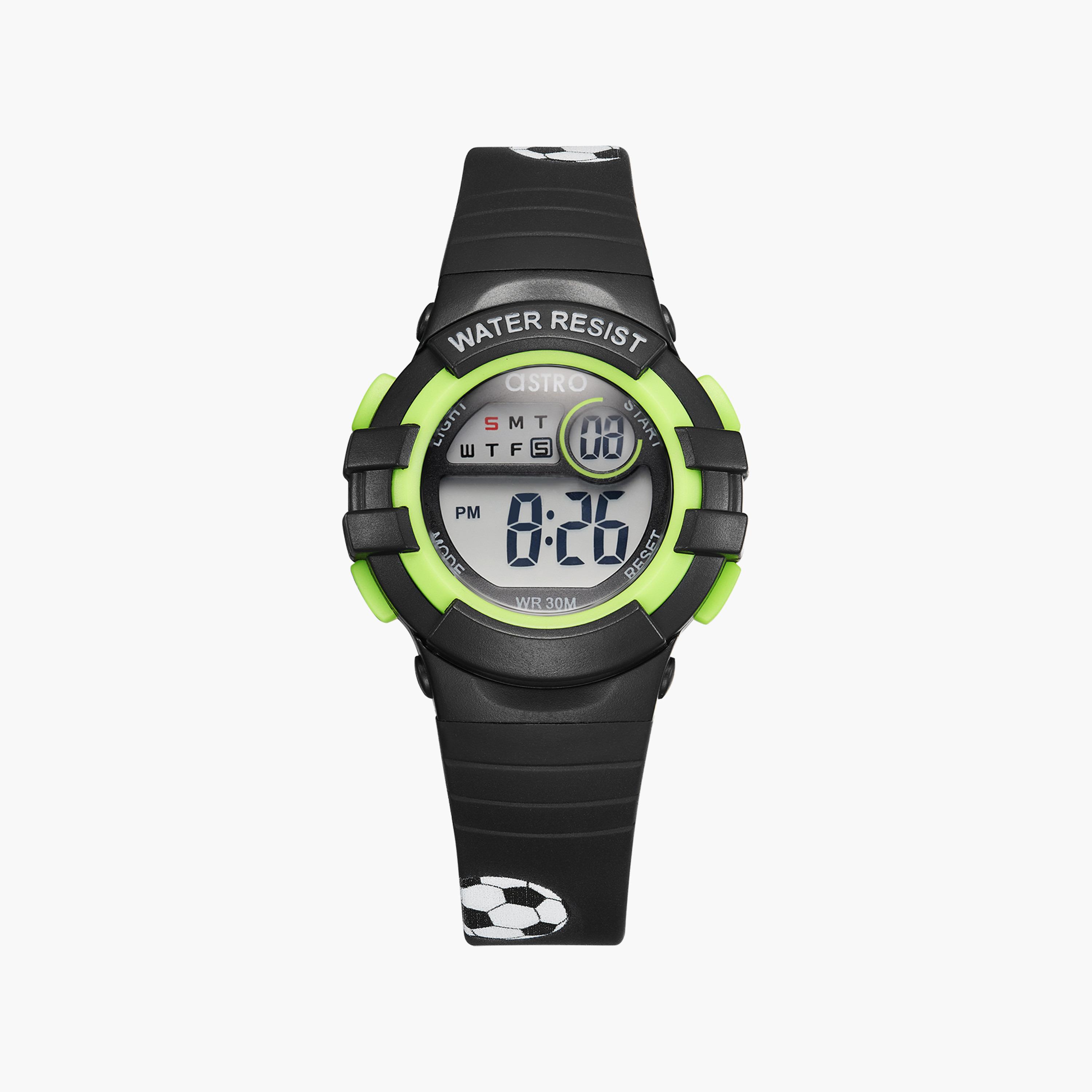 Astro Kids Black Digital Silicone Strap Watch | A23917-PPBB-FB-girls-accessories-watches-image-1