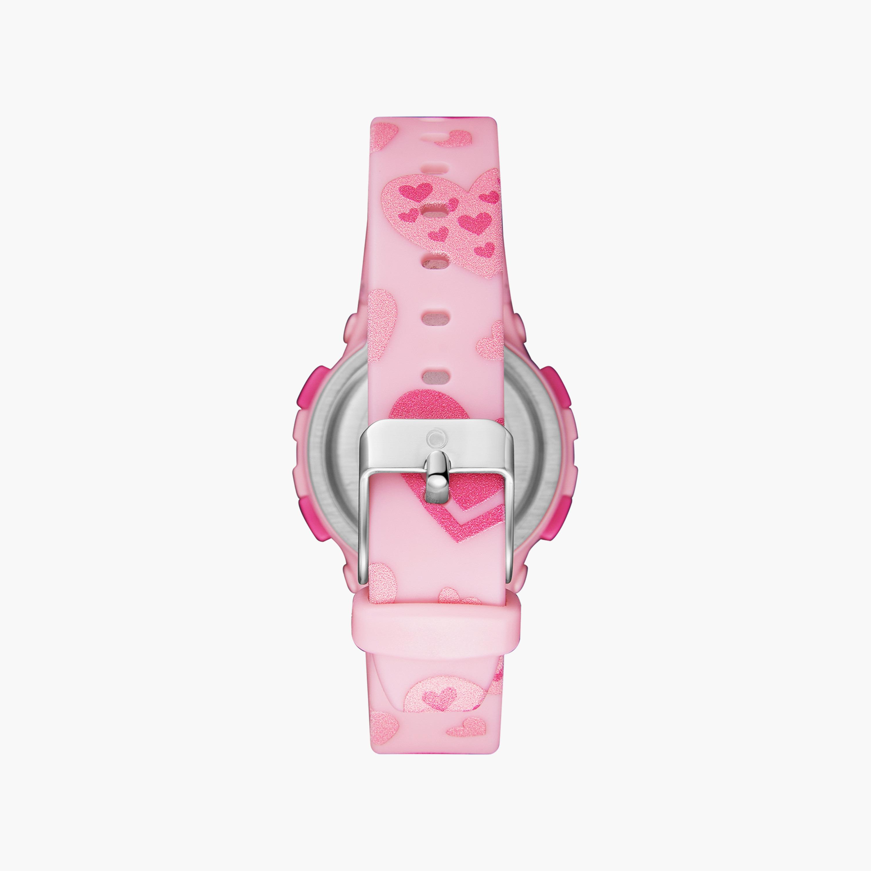 ساعة رقمية للأطفال بسوار سيليكون بلون وردي من أسترو | A23917-PPPP-girls-accessories-watches-image-3