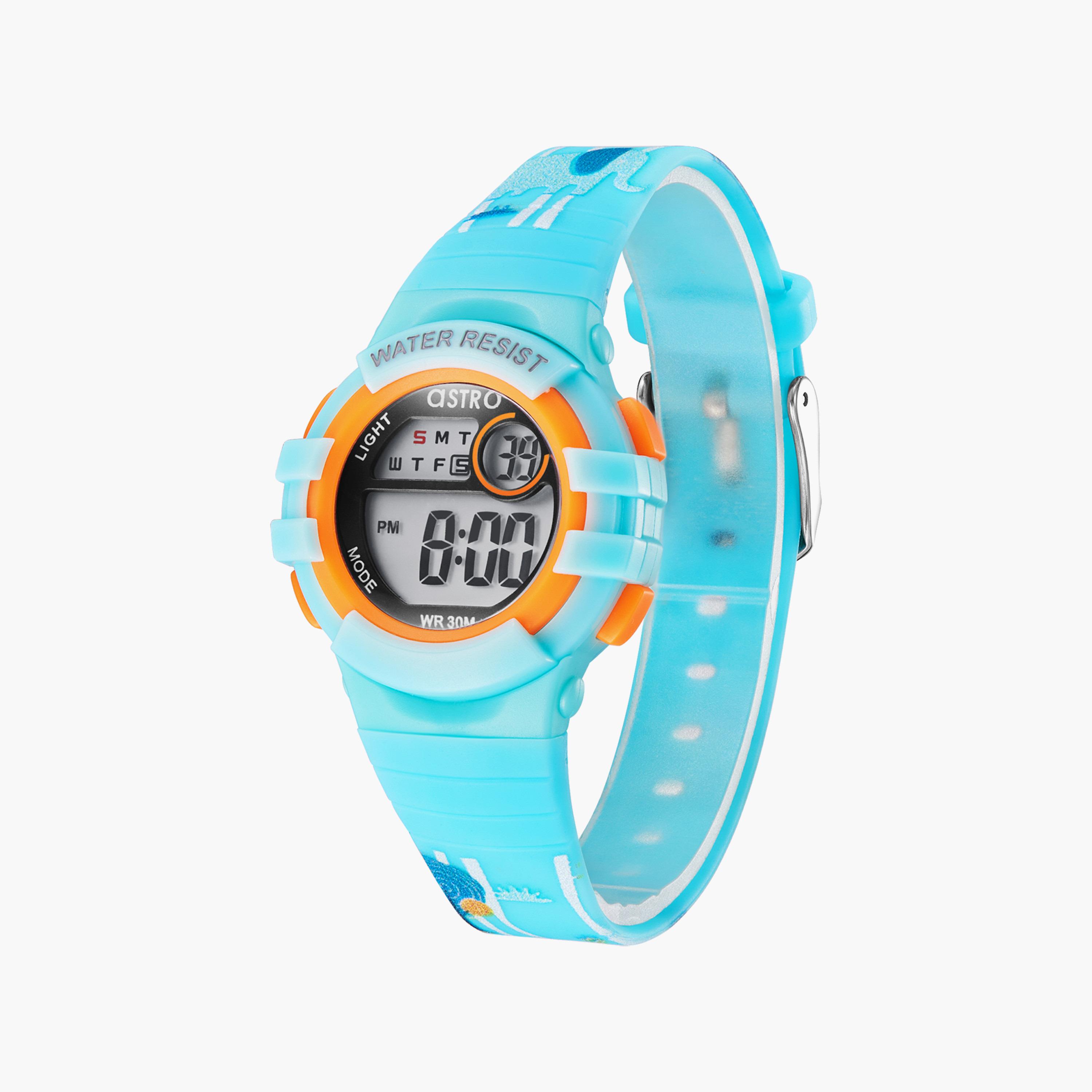 ساعة رقمية للأطفال بسوار سيليكون بلون أزرق من أسترو | A23917-PPLL-girls-accessories-watches-image-2