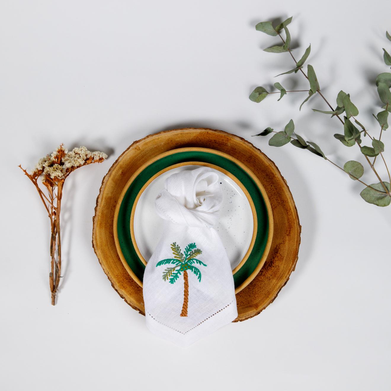 Palm Handcrafted Linen Napkin