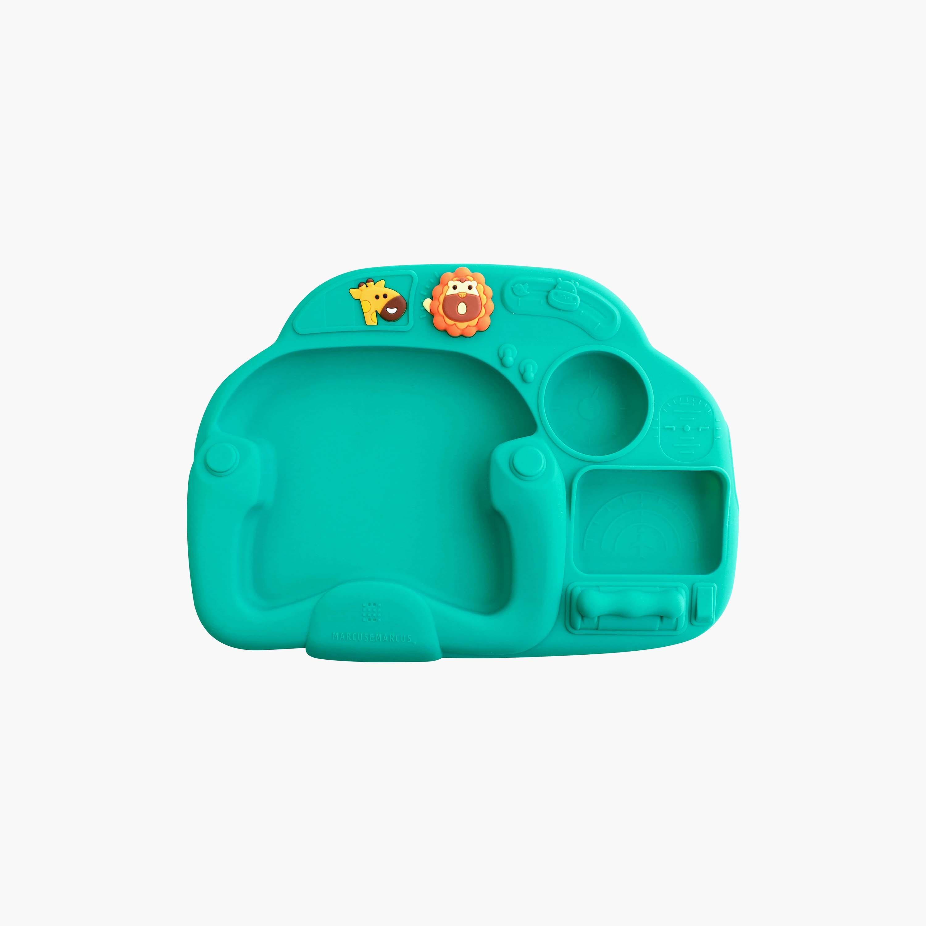 Marcus & Marcus Creativplate With Suction - Little Pilot, Ollie the Elephant-baby-feeding-mealtimeessentials-image-1