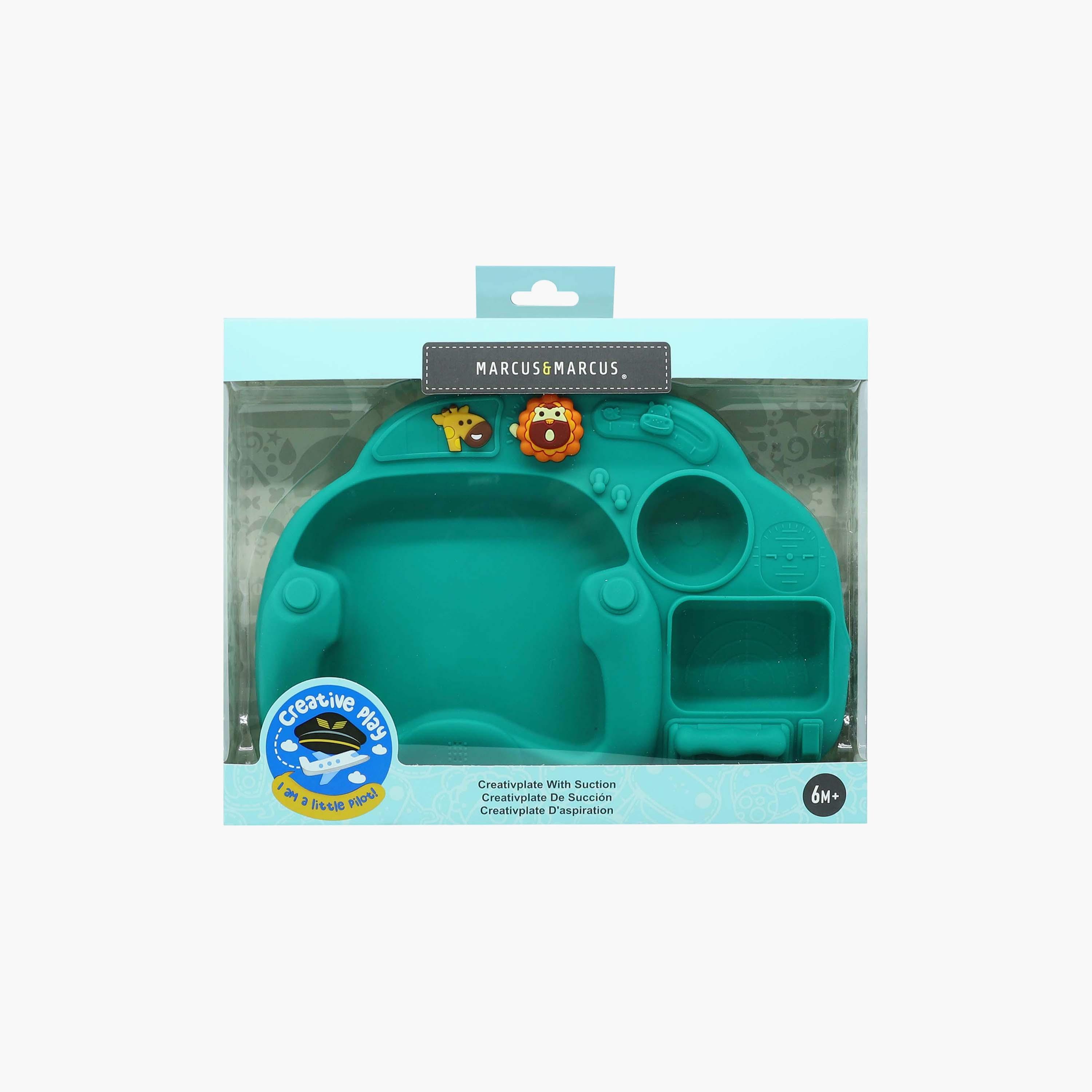 Marcus & Marcus Creativplate With Suction - Little Pilot, Ollie the Elephant-baby-feeding-mealtimeessentials-image-3