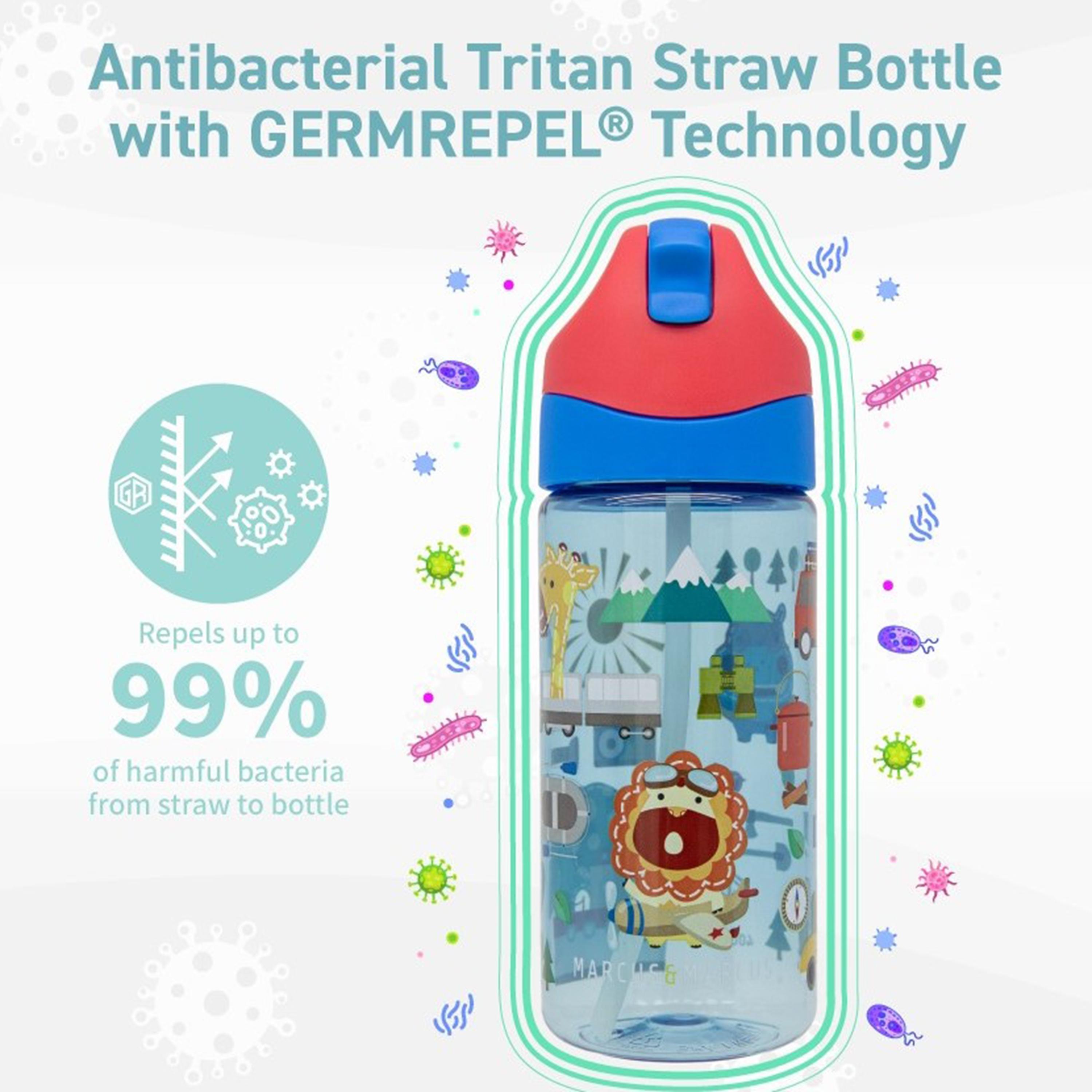 زجاجة تريتان بماصة جيرمريبيل من ماركوس اند ماركوس, لولي - 400 مل-school-waterbottles-image-2