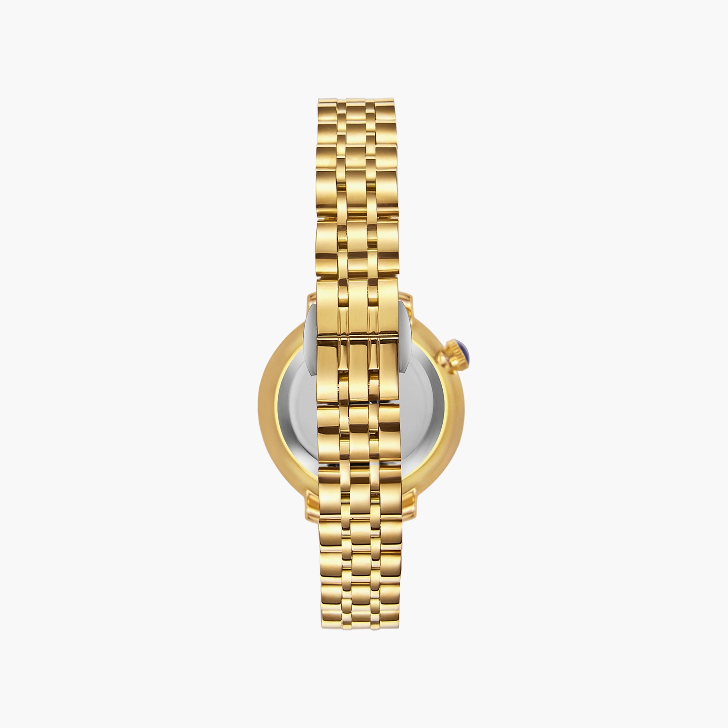 ساعة أنالوج ذهبية بسوار ستانلس ستيل من كينيث سكوت | K23518-GBGH-women-watchesandjewellery-watches-image-3