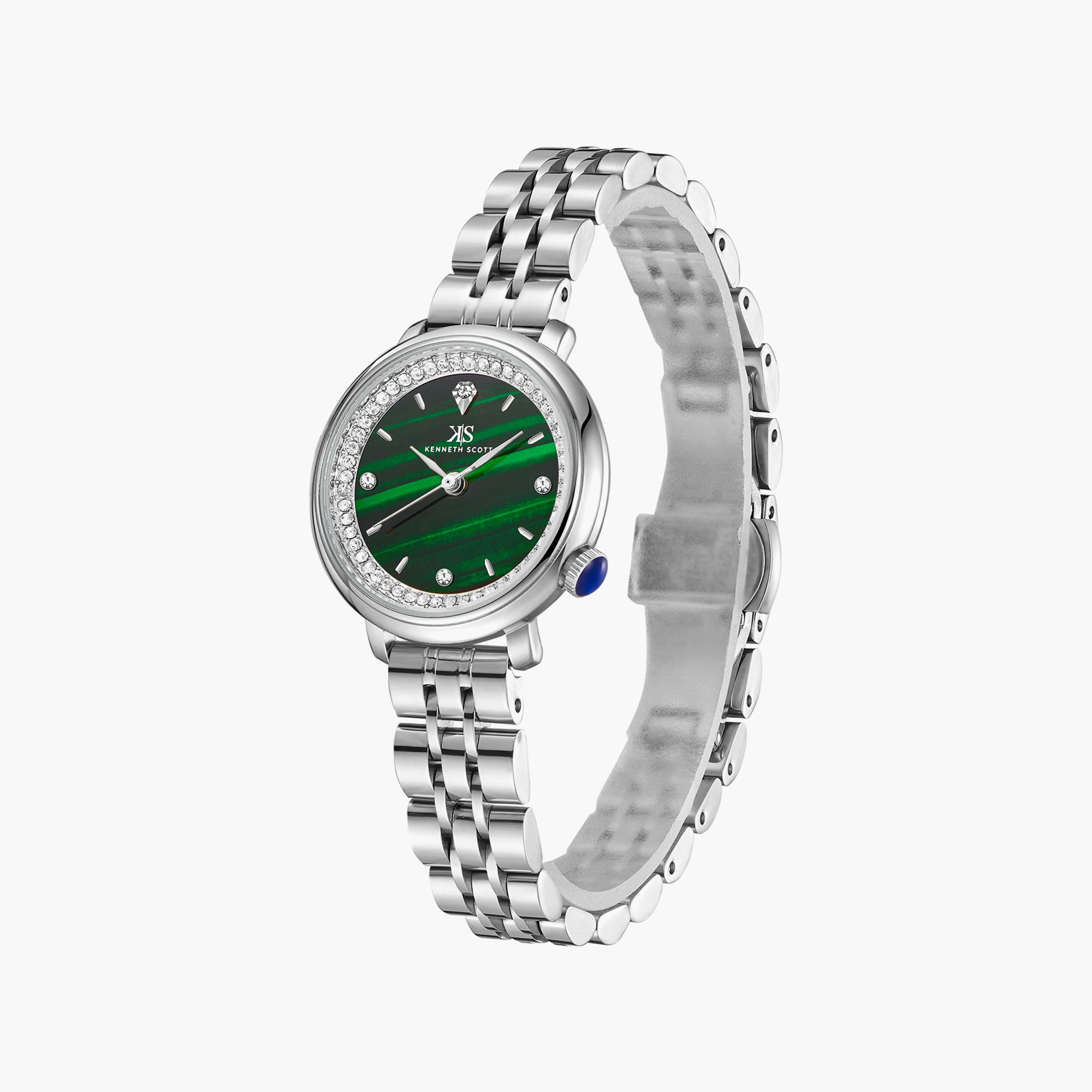  W0985L3 - ساعة انالوج من جيس للنساء بمينا فضي مع سوار ستانلس ستيل -women-watchesandjewellery-watches-image-2