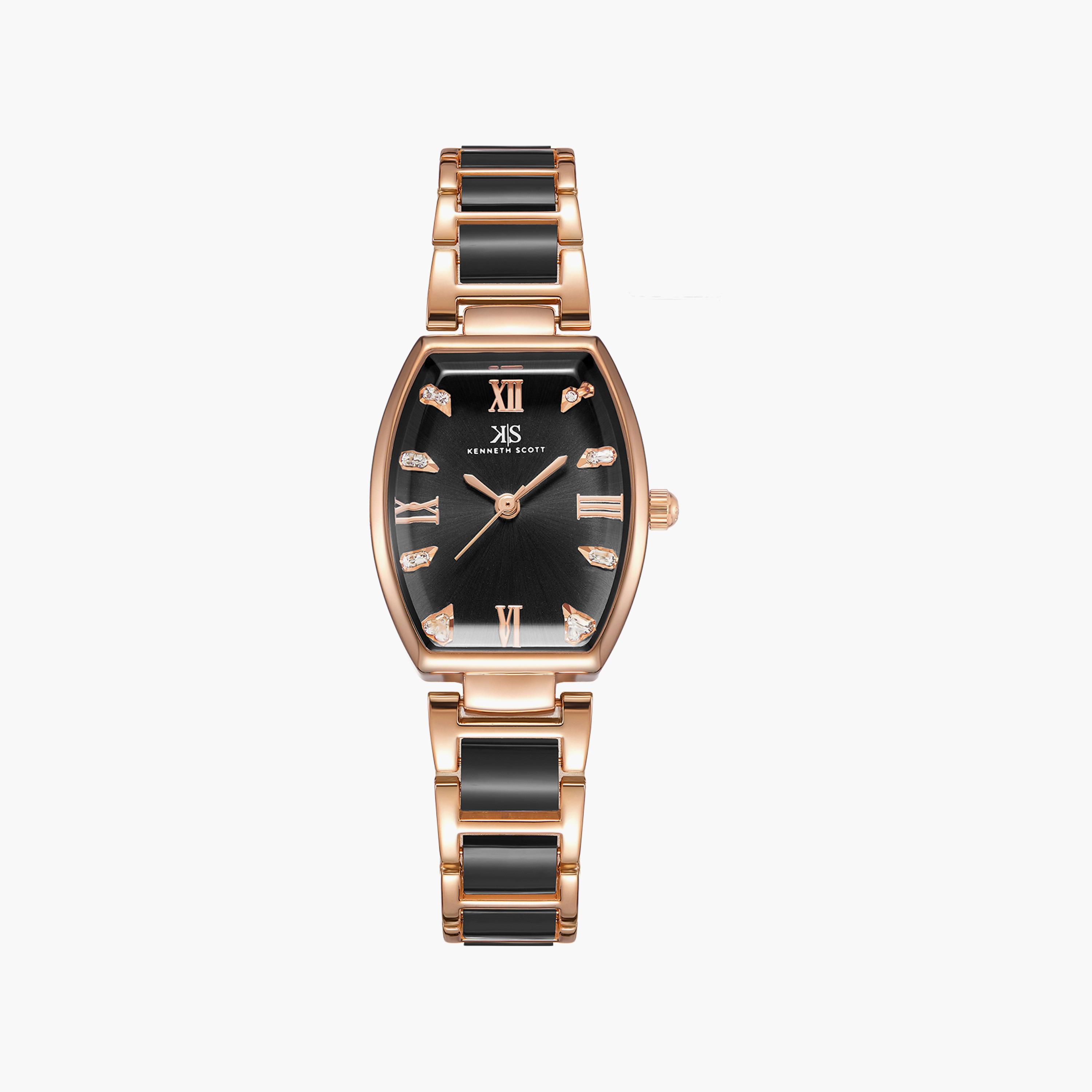  JXL07C65I - ساعة انالوج من اوماكس للنساء بمينا فضي مع سوار بني -women-watchesandjewellery-watches-image-1
