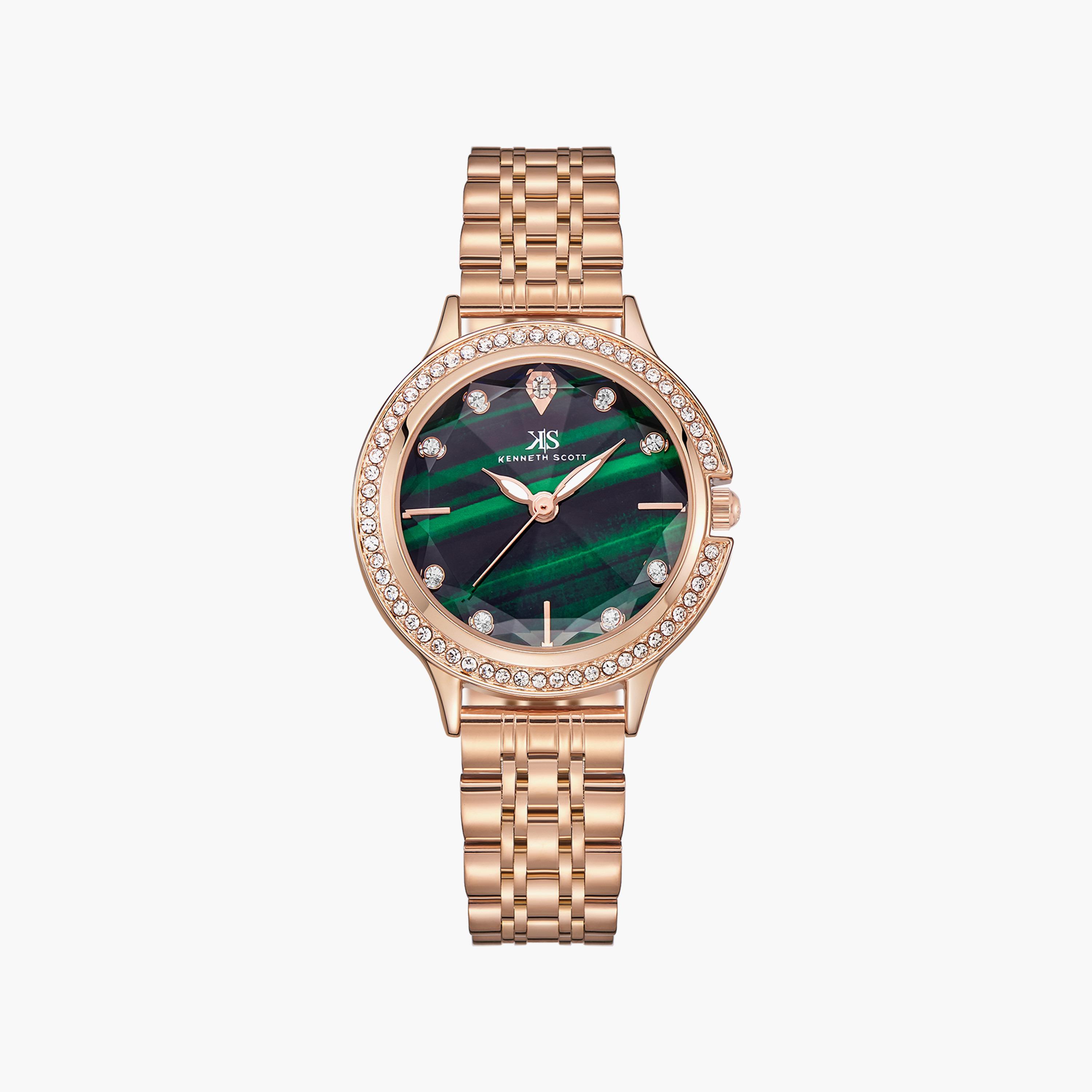ساعة أنالوج بيجة بسوار ستانلس ستيل من دي كي إن واي NY6605SET-women-watchesandjewellery-watches-image-1