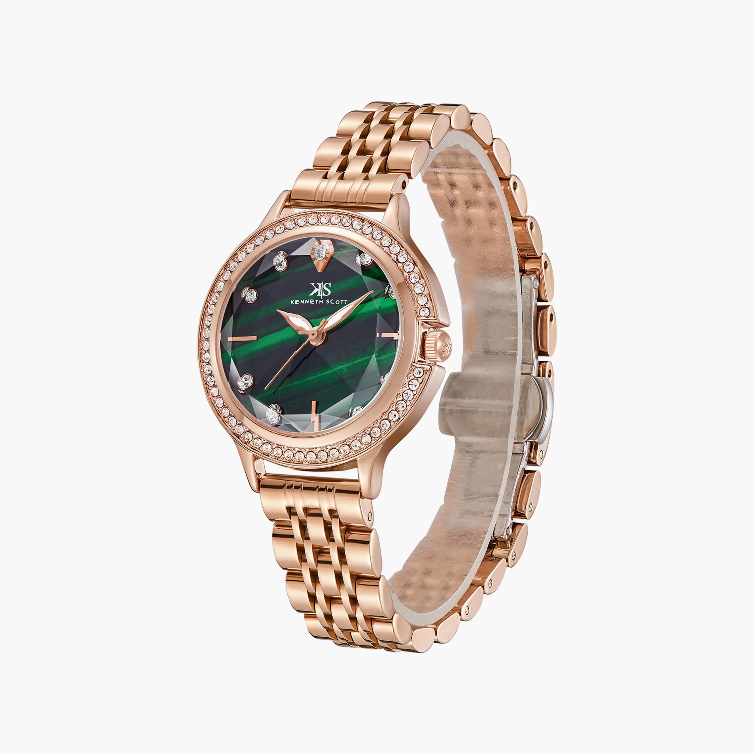 ساعة أنالوج بيجة بسوار ستانلس ستيل من دي كي إن واي NY6605SET-women-watchesandjewellery-watches-image-2