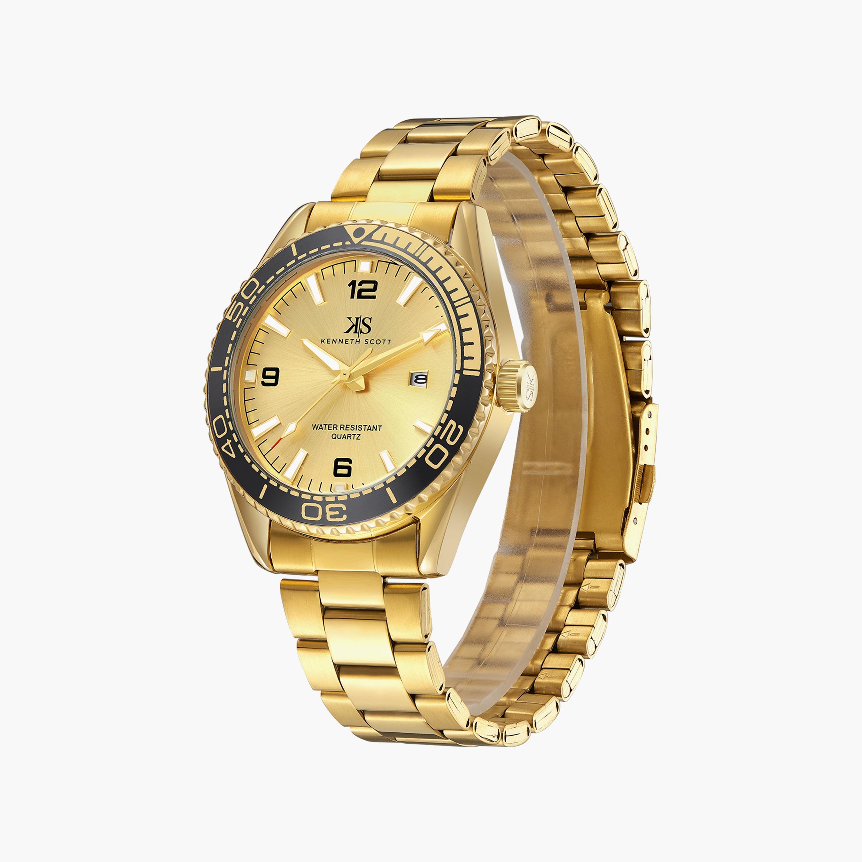 ساعة أنالوج بلون ذهبي وفضي وحزام معدني للنساء من كاسيو - LTP-1128G-9ARDF-men-watchesandjewellery-watches-image-2