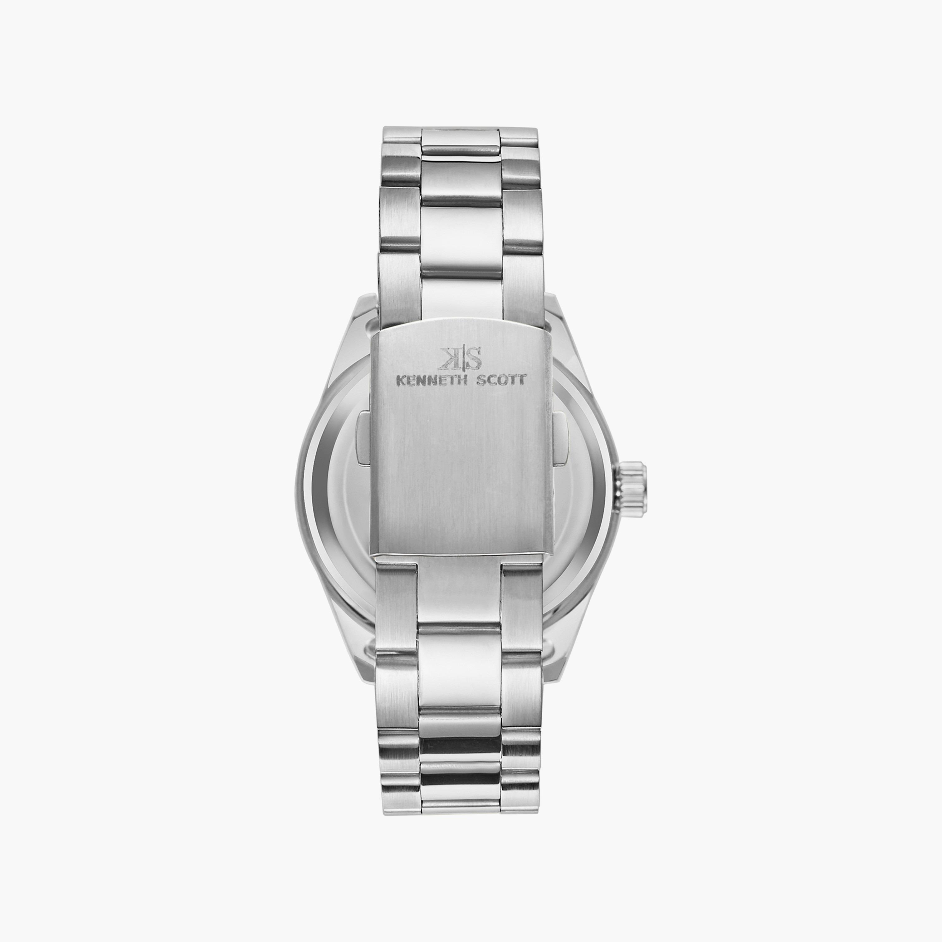 ساعة أنالوج فضية بسوار ستانلس ستيل من كينيث سكوت للرجال | K23024-SBSB-men-watchesandjewellery-watches-image-3