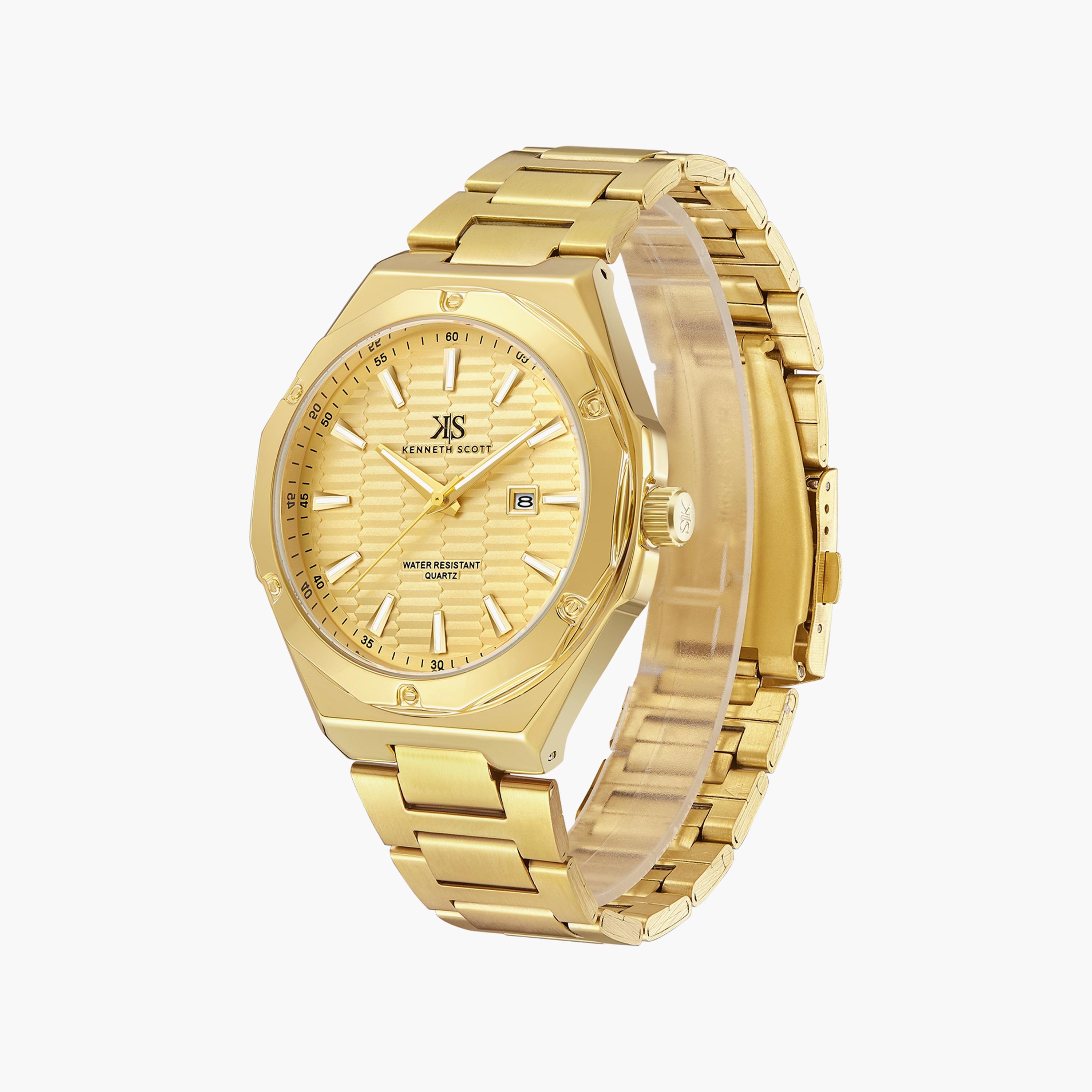 ساعة تورنادو للرجال أنالوج بسوار جلدي باللون الأسود | T8007-SLBWG-men-watchesandjewellery-watches-image-2