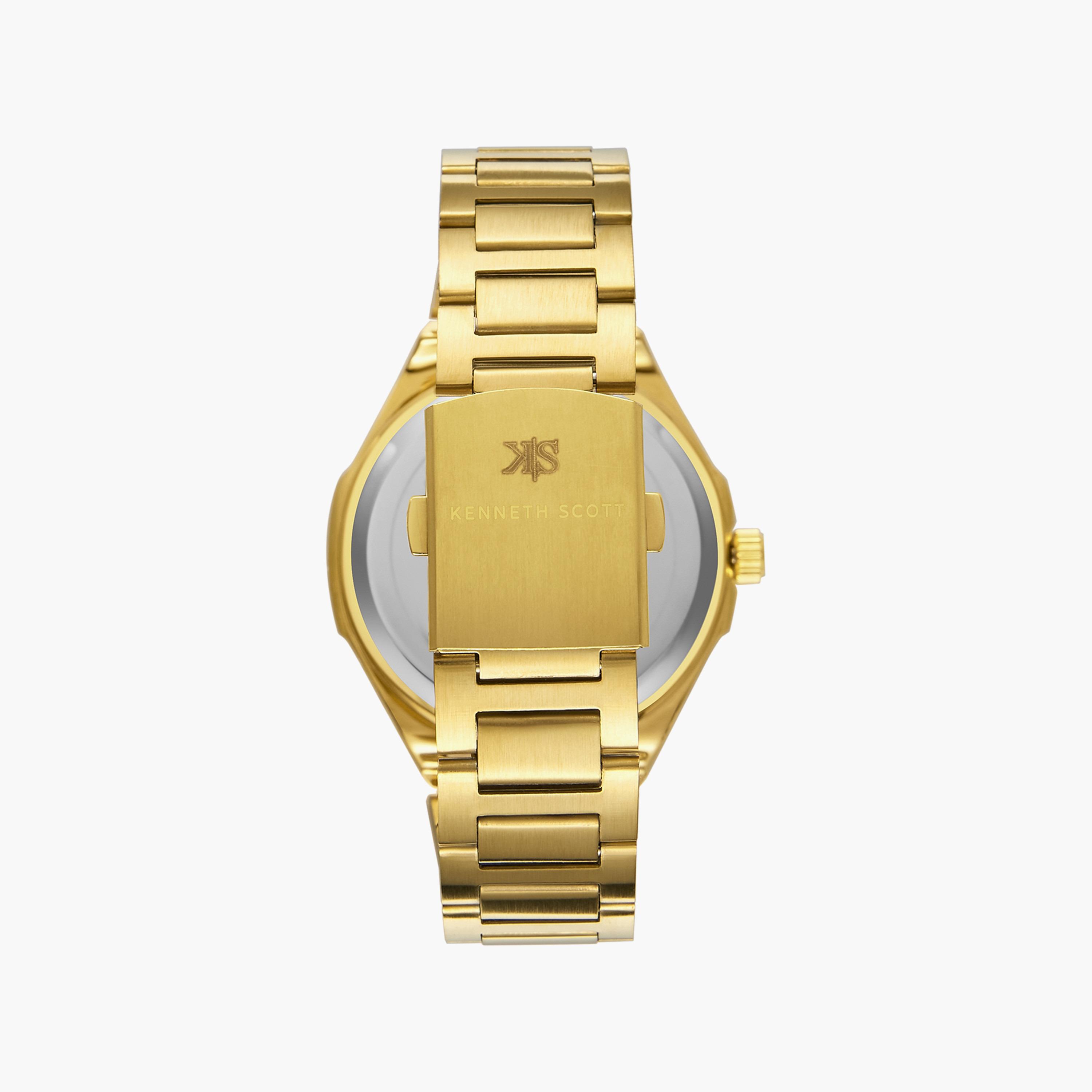 ساعة تورنادو للرجال أنالوج بسوار جلدي باللون الأسود | T8007-SLBWG-men-watchesandjewellery-watches-image-3