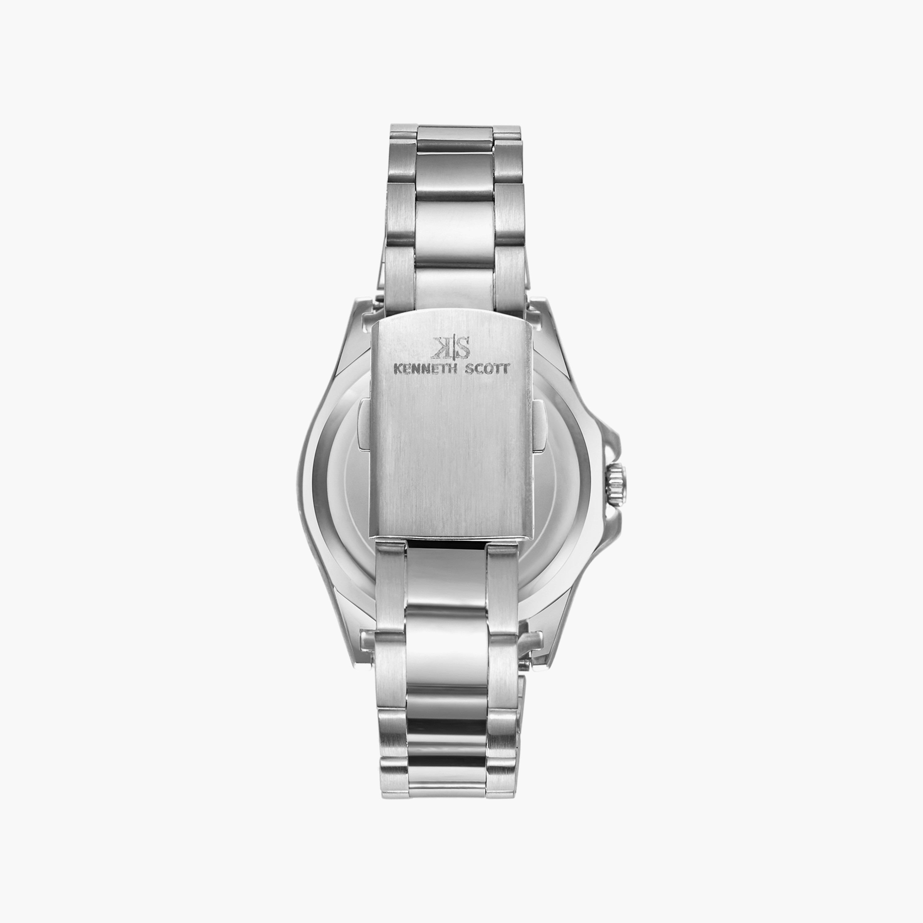 ساعة أنالوج فضية بسوار ستانلس ستيل من كينيث سكوت للرجال | K23027-SBSWL-men-watchesandjewellery-watches-image-3