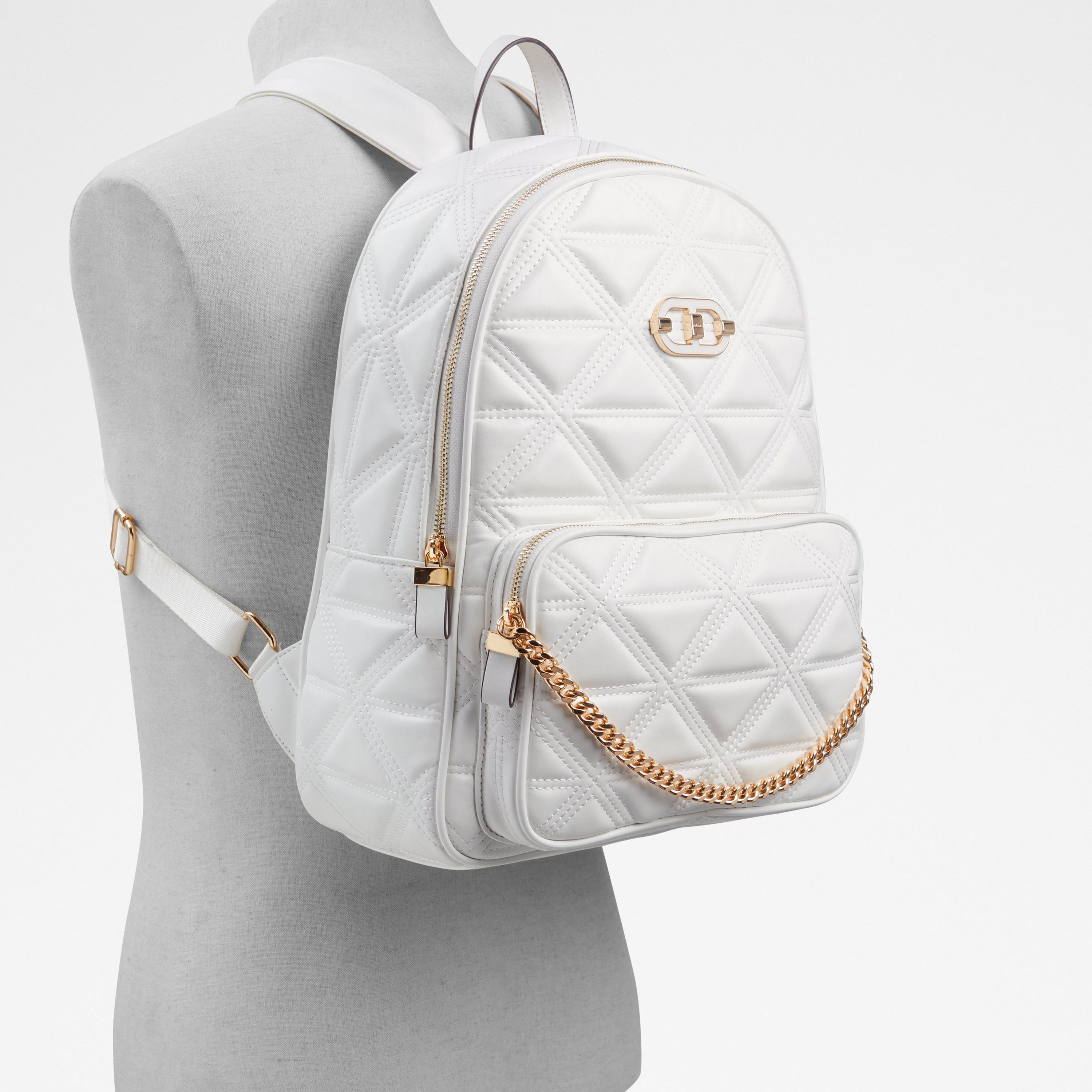 ALDO Convertible Quilted White Backpack store