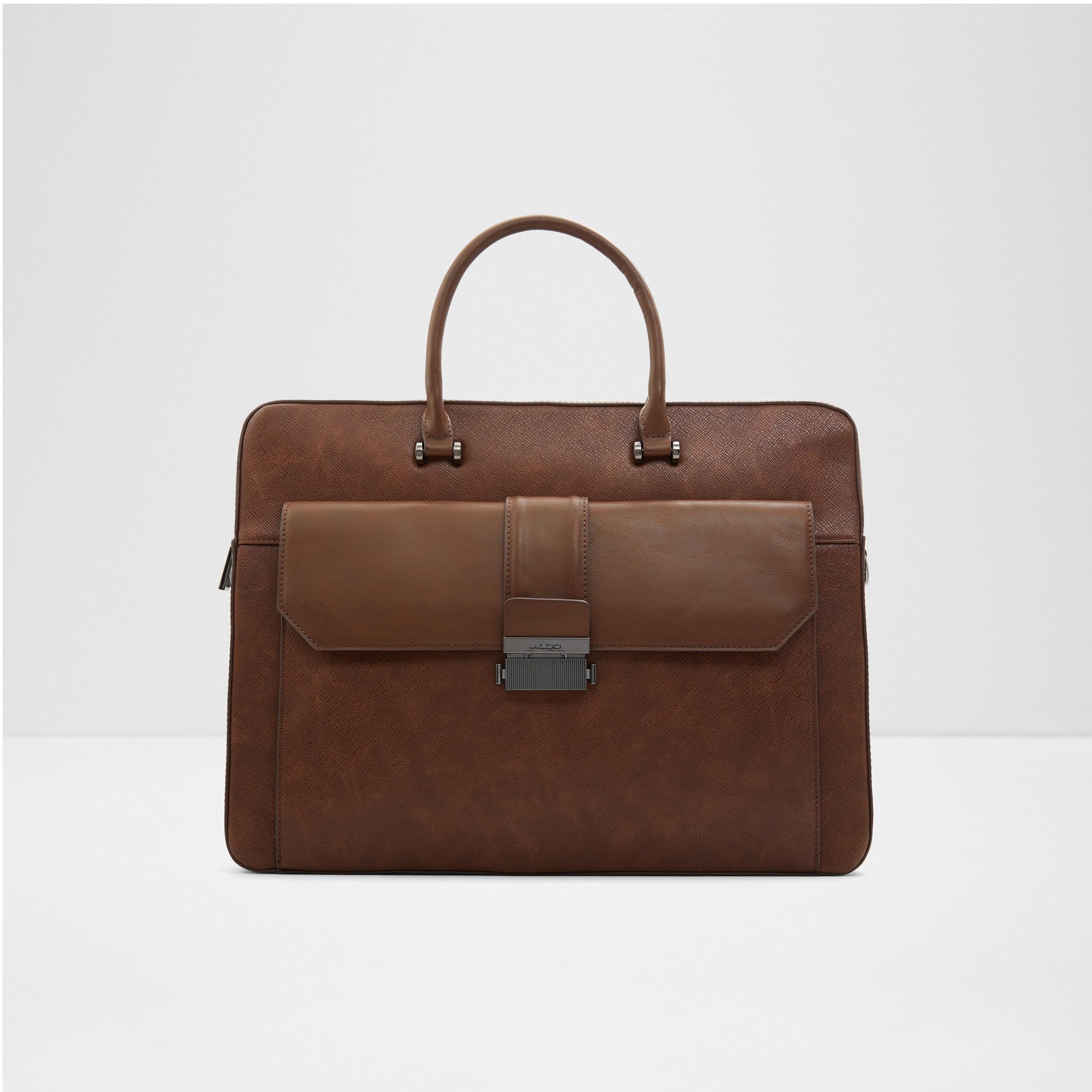 Aldo Vermon Plain Top Handle Laptop Bag with Adjustable & Detachable Strap-men-bags-image-5