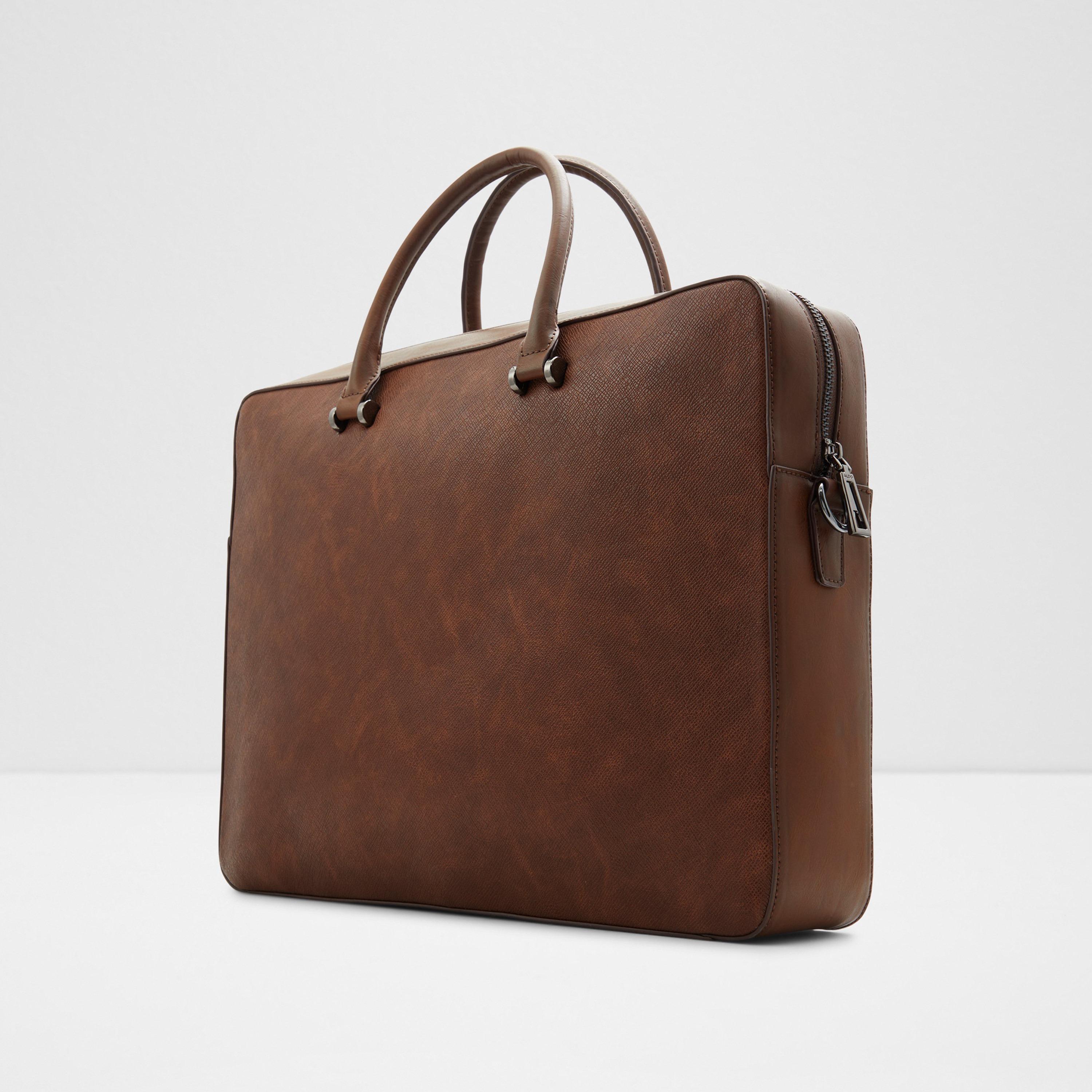 Aldo Vermon Plain Top Handle Laptop Bag with Adjustable & Detachable Strap-men-bags-image-6