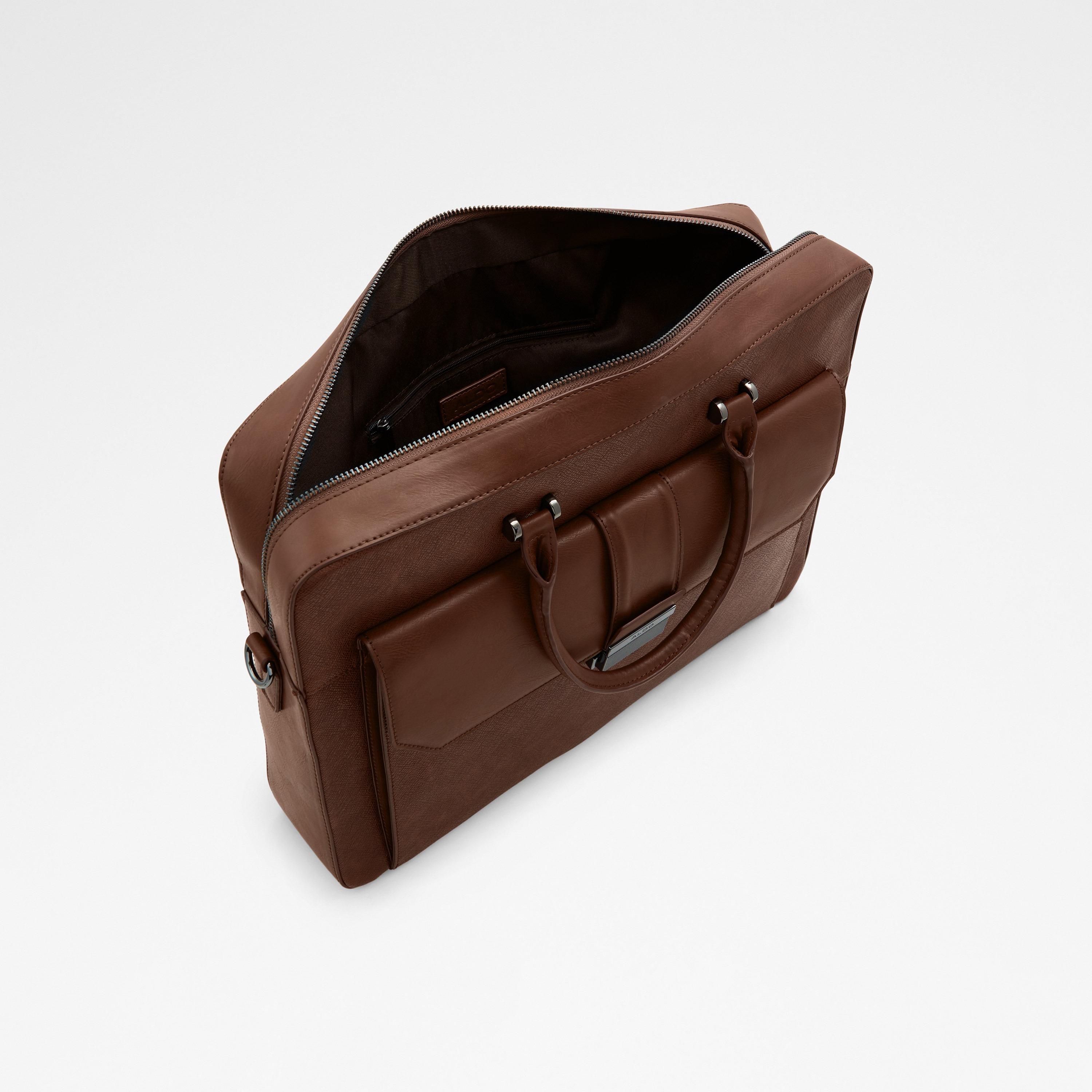 Aldo Vermon Plain Top Handle Laptop Bag with Adjustable & Detachable Strap-men-bags-image-7