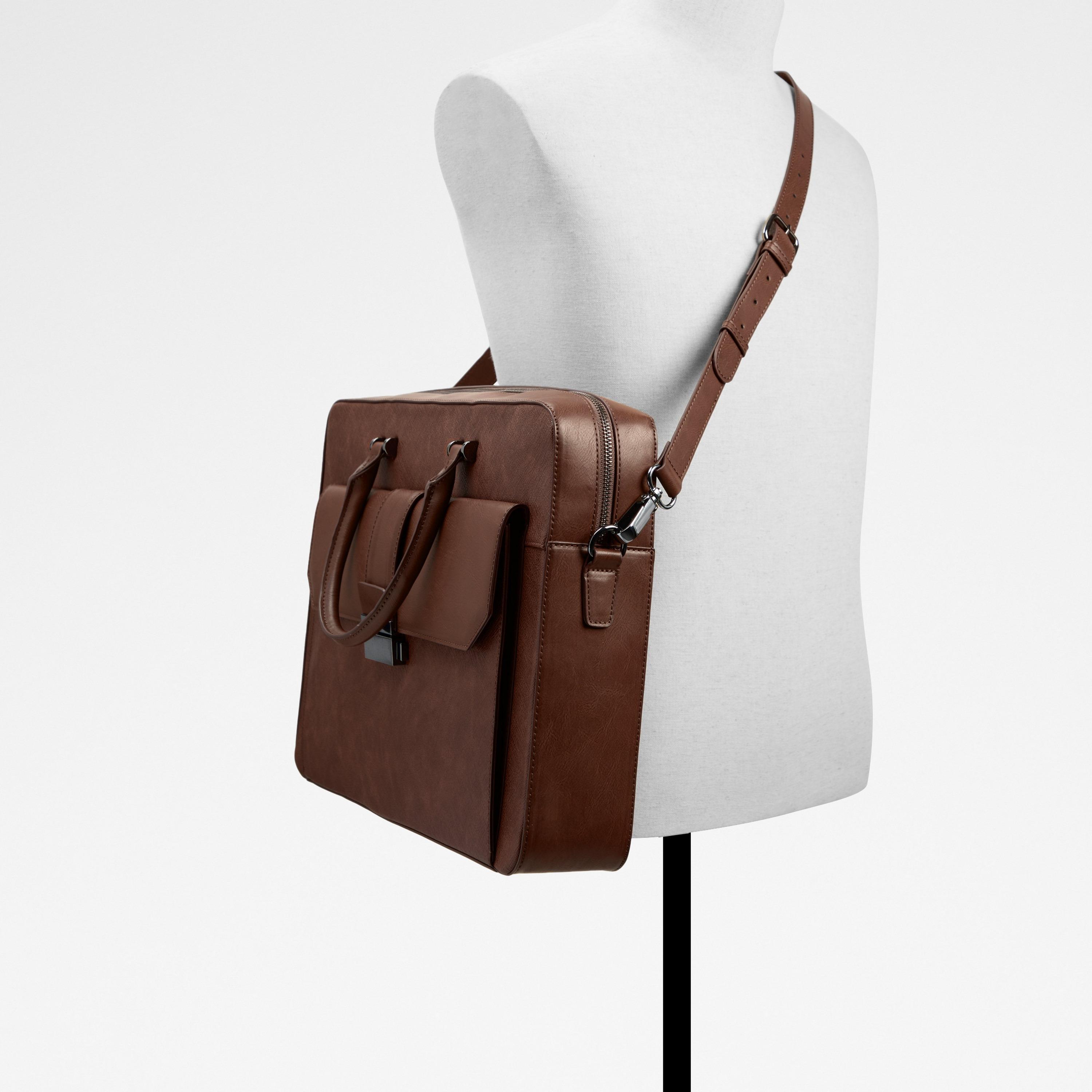 Aldo Vermon Plain Top Handle Laptop Bag with Adjustable & Detachable Strap-men-bags-image-8