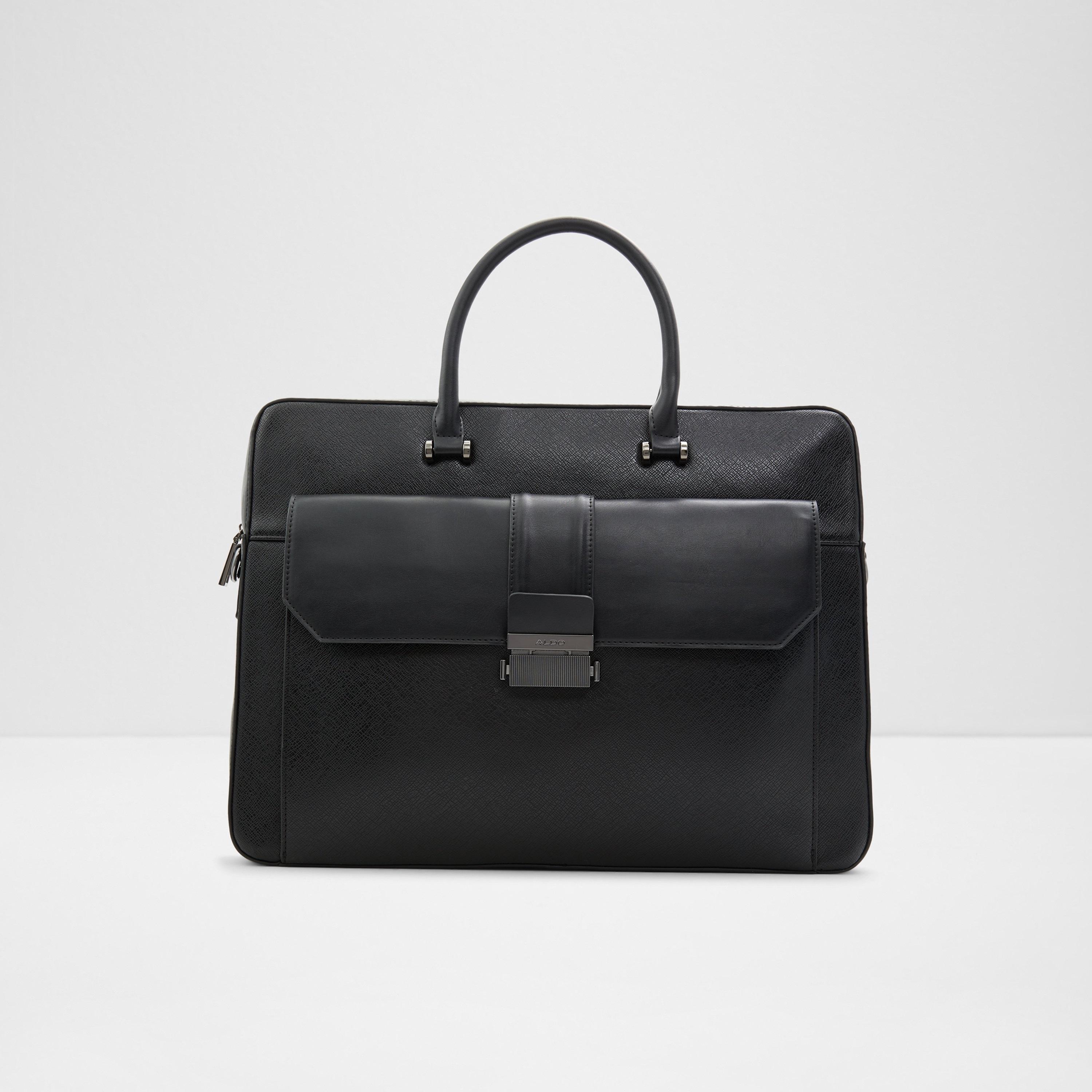 Aldo Vermon Plain Top Handle Laptop Bag with Adjustable & Detachable Strap-men-bags-image-1