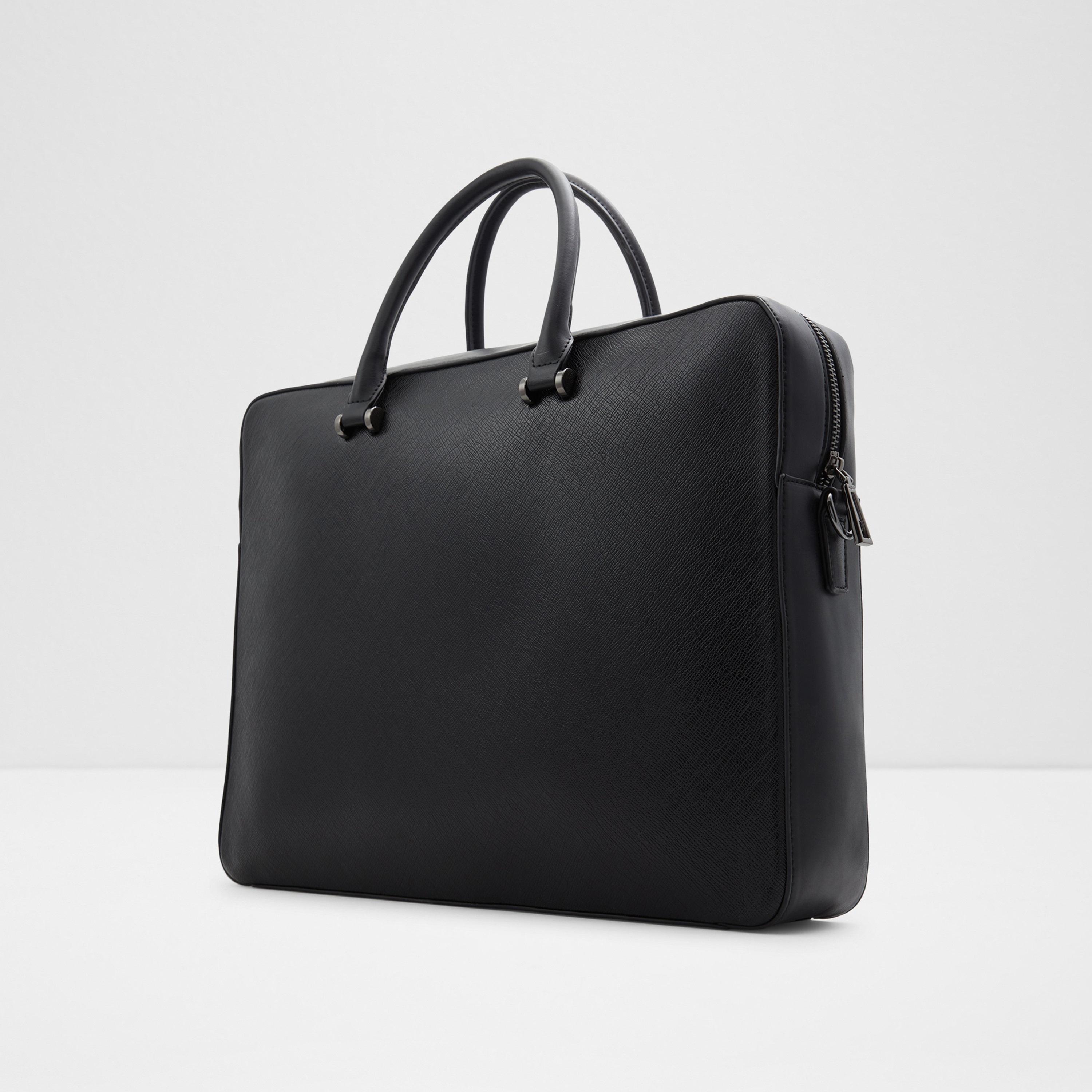 Aldo Vermon Plain Top Handle Laptop Bag with Adjustable & Detachable Strap-men-bags-image-2