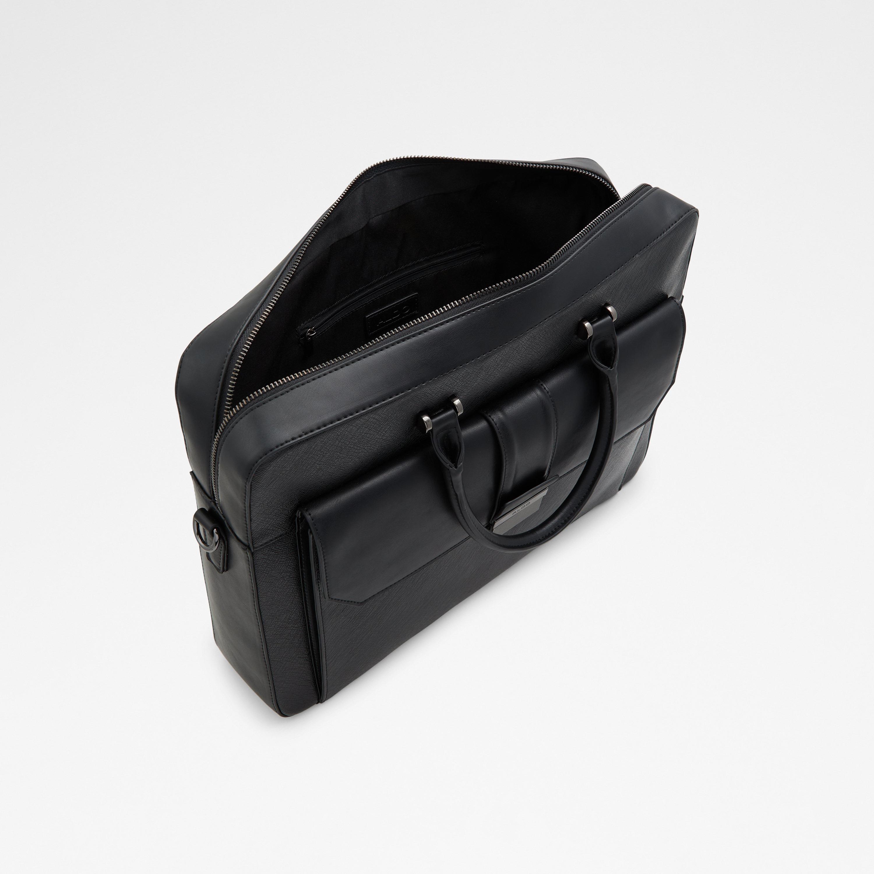Aldo Vermon Plain Top Handle Laptop Bag with Adjustable & Detachable Strap-men-bags-image-3