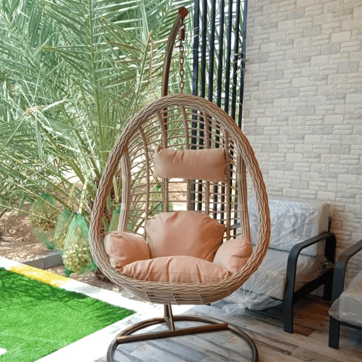 Papasan swing outlet chair