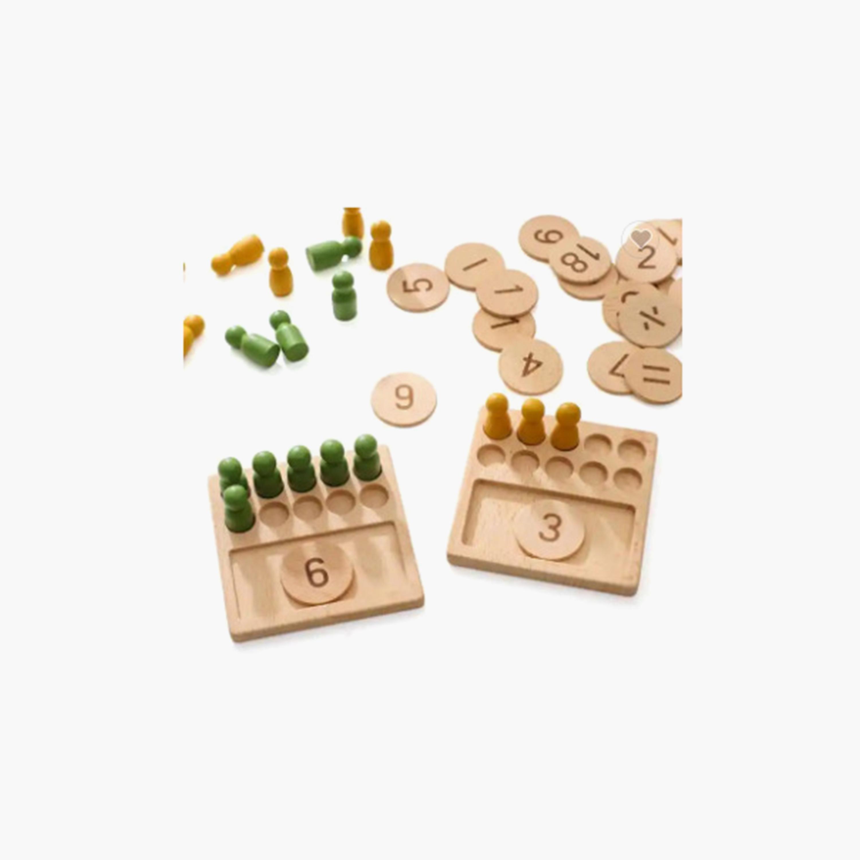 Woody Buddy Counting Pegs, Natural-toys-babyandtoddlertoys-learningtoys-image-1