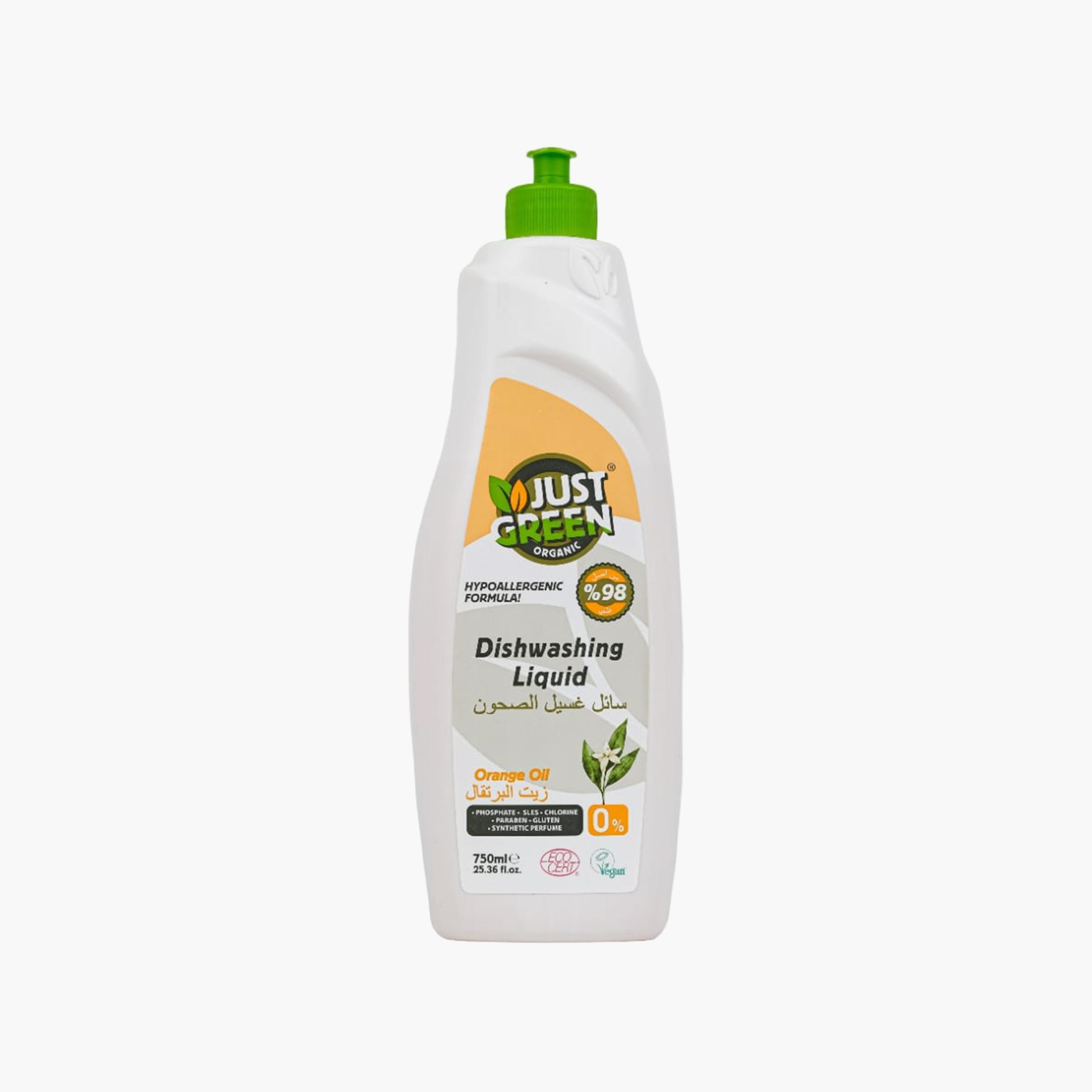 Just Green Organic Dishwashing Liquid, 750 ml-baby-feeding-cleaningliquids-image-1