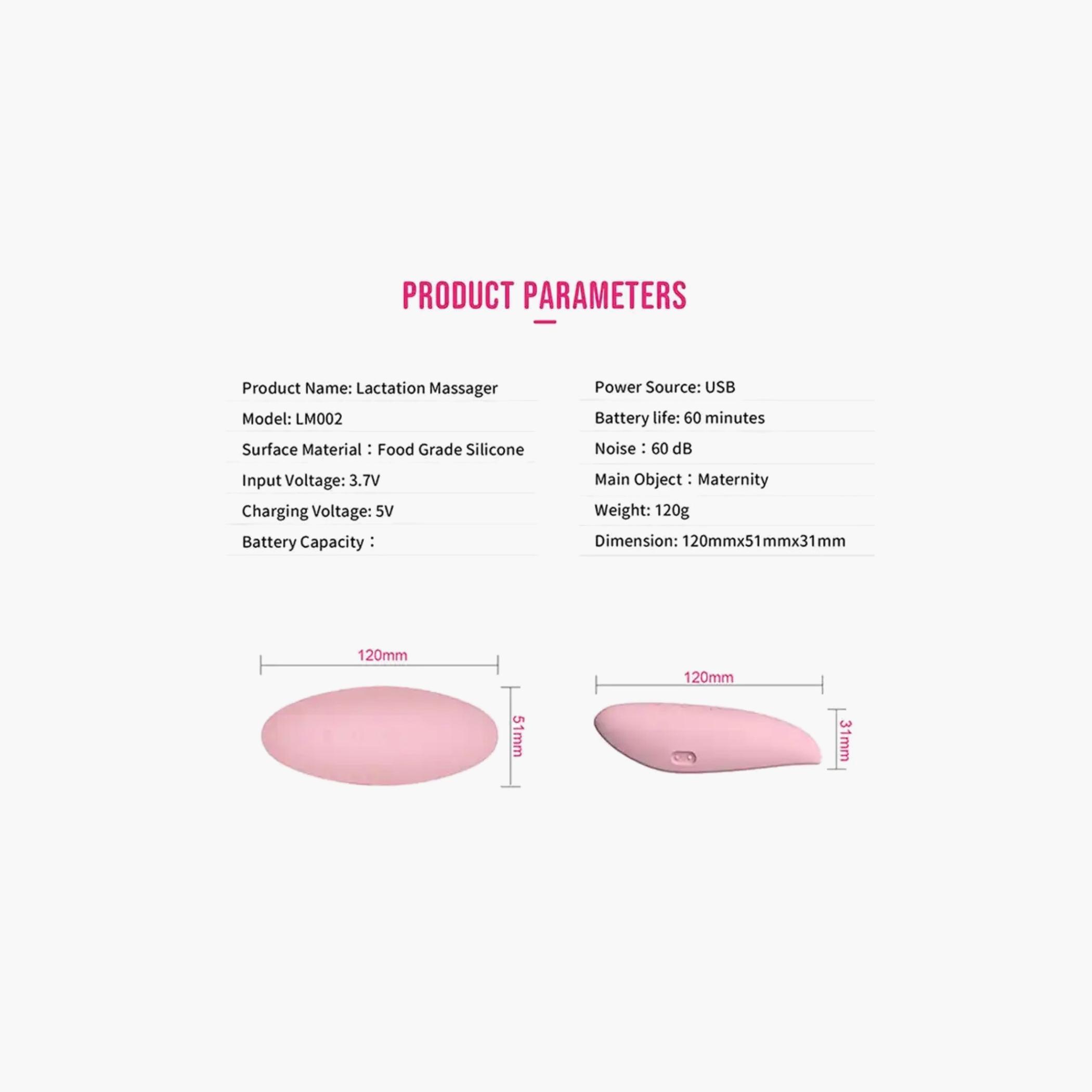 Pikkaboo Rechargeable Lactation Massager For Breastfeeding- Pink-baby-feeding-breastfeedingandcare-image-7