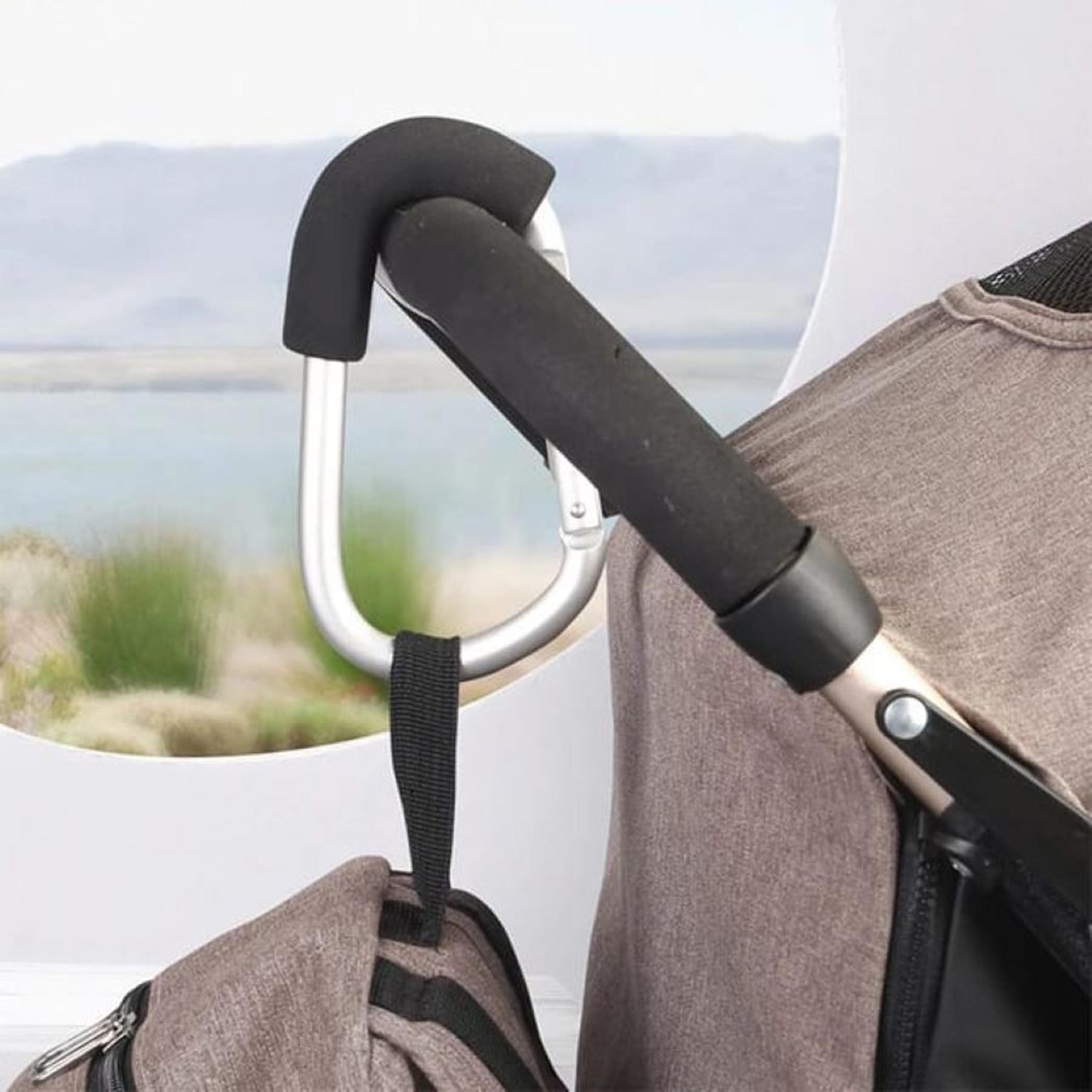 Pikkaboo Universal Non-Slip Metal Stroller Hook, Silver-baby-gear-strollersandprams-accessories-image-2