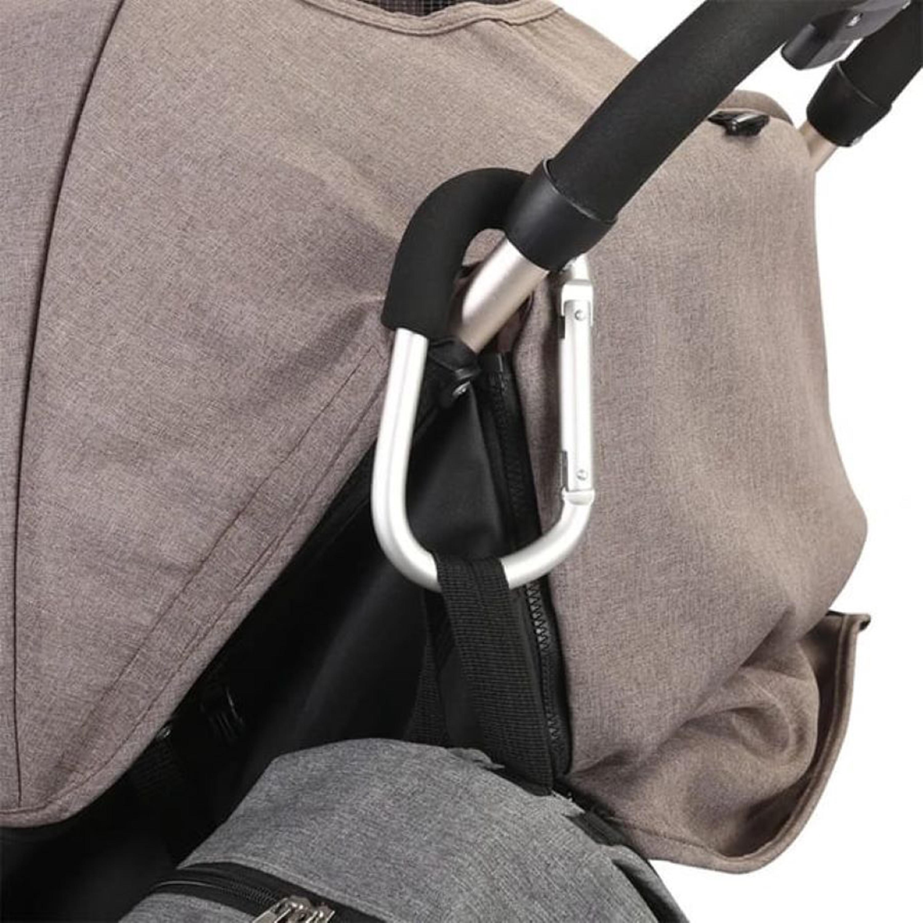 Pikkaboo Universal Non-Slip Metal Stroller Hook, Silver-baby-gear-strollersandprams-accessories-image-3