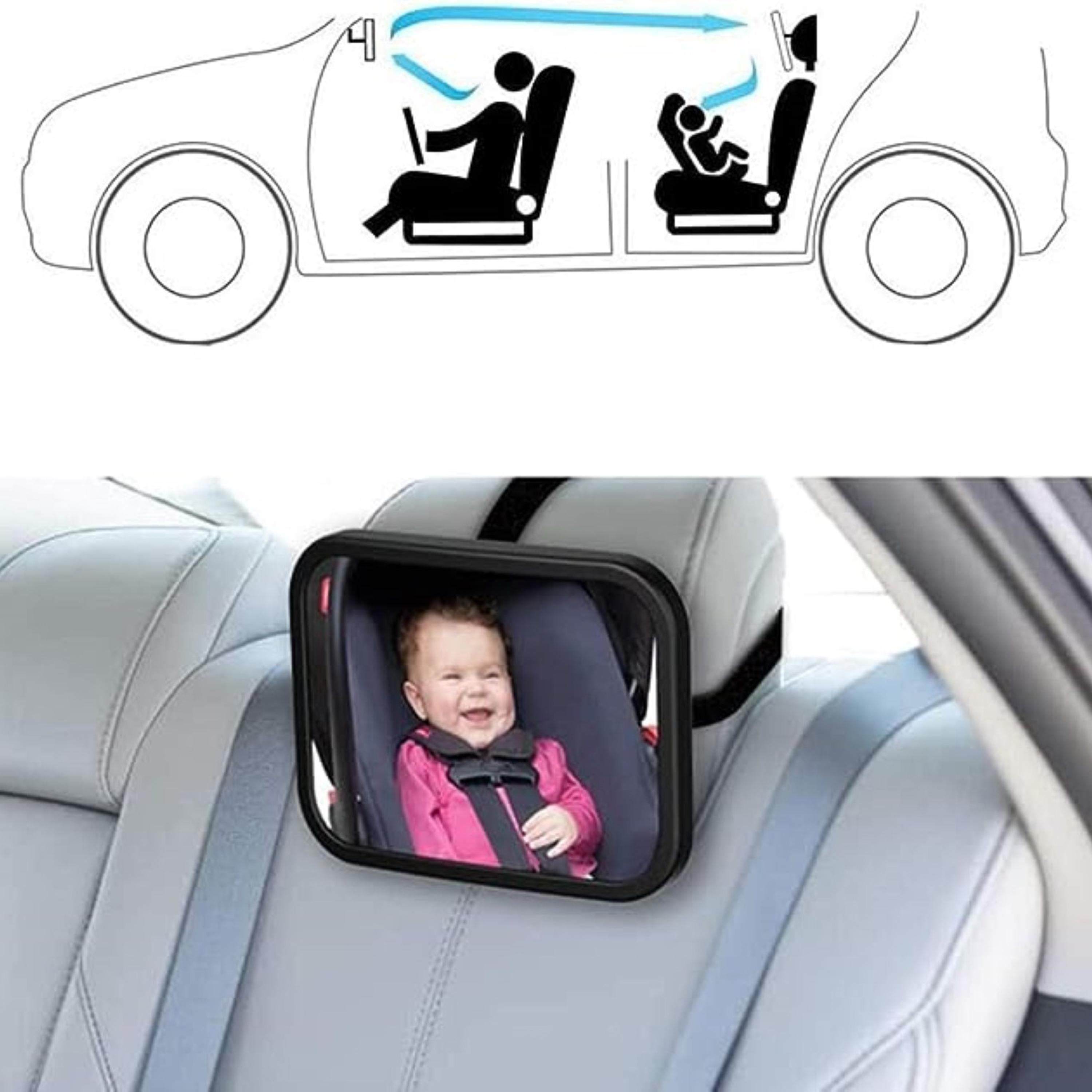 Pikkaboo SafeTravels Baby Car Mirror, Black-baby-gear-carseats-image-2