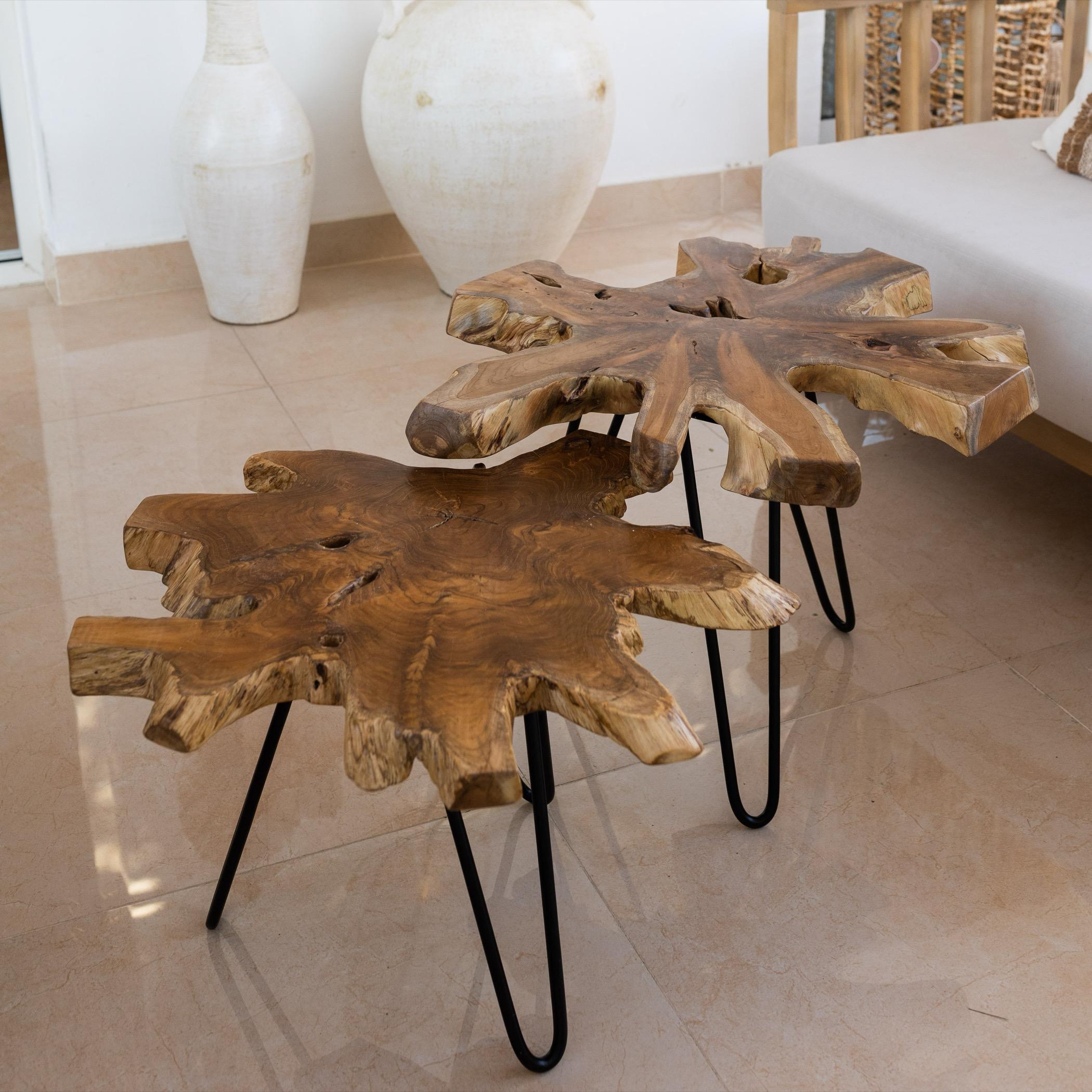 The 8 Senses Living Teak Live Edge Coffee Table