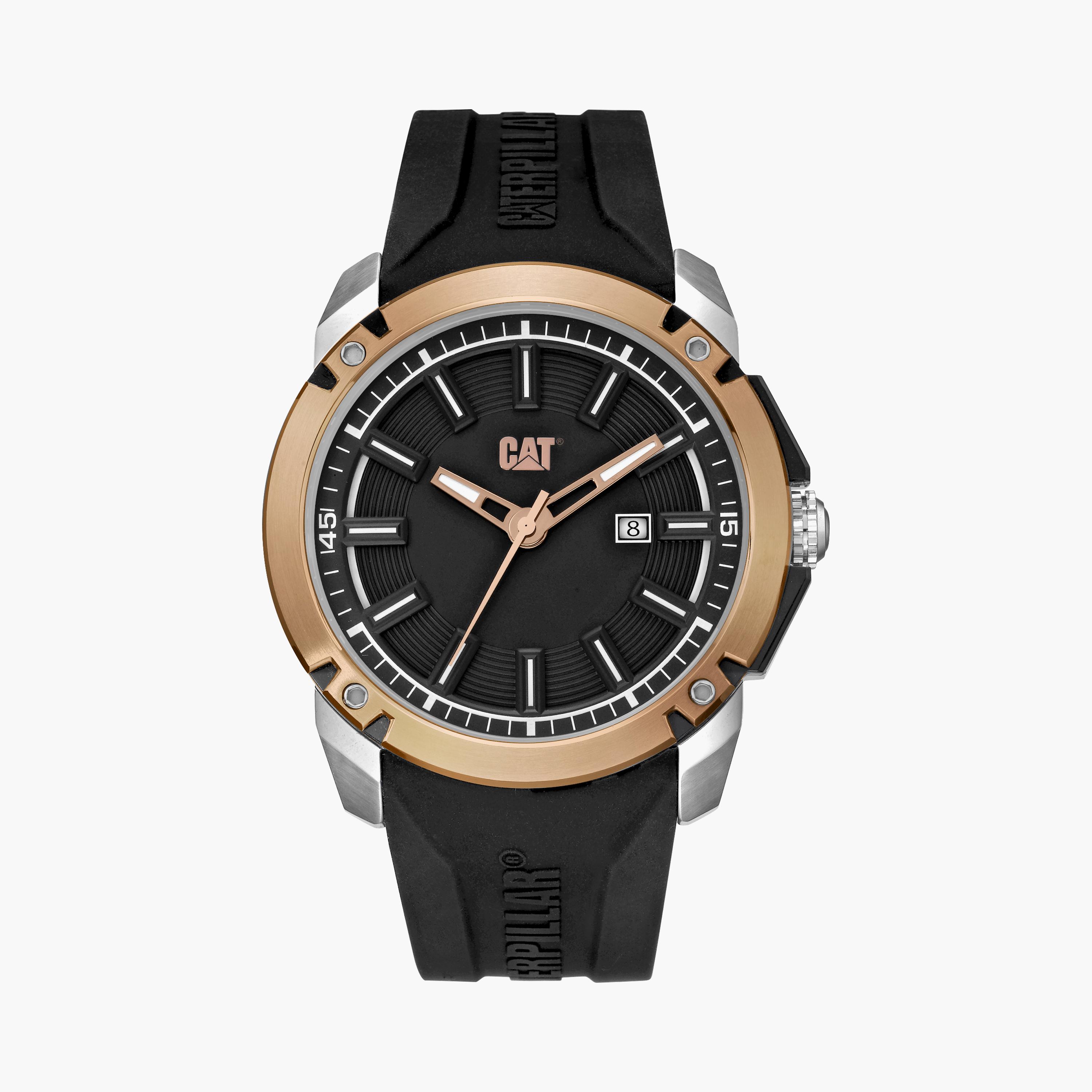 ساعة كات ذو انالوج بسوار سيليكون أسود للرجال | AH19121129-men-watchesandjewellery-watches-image-1