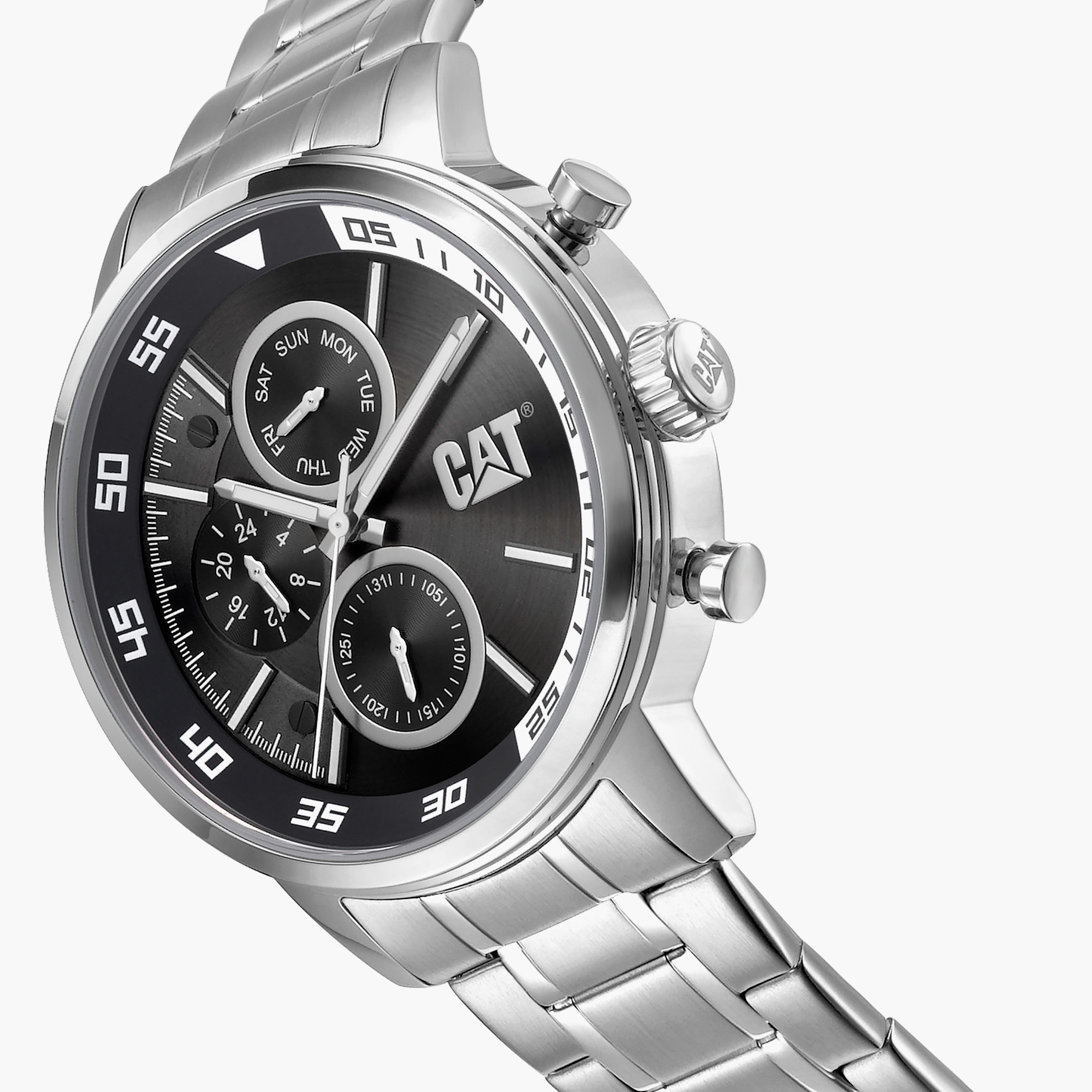 ساعة كرونوغراف فضية بسوار ستانلس ستيل للرجال من كات | AK14911122-men-watchesandjewellery-watches-image-2