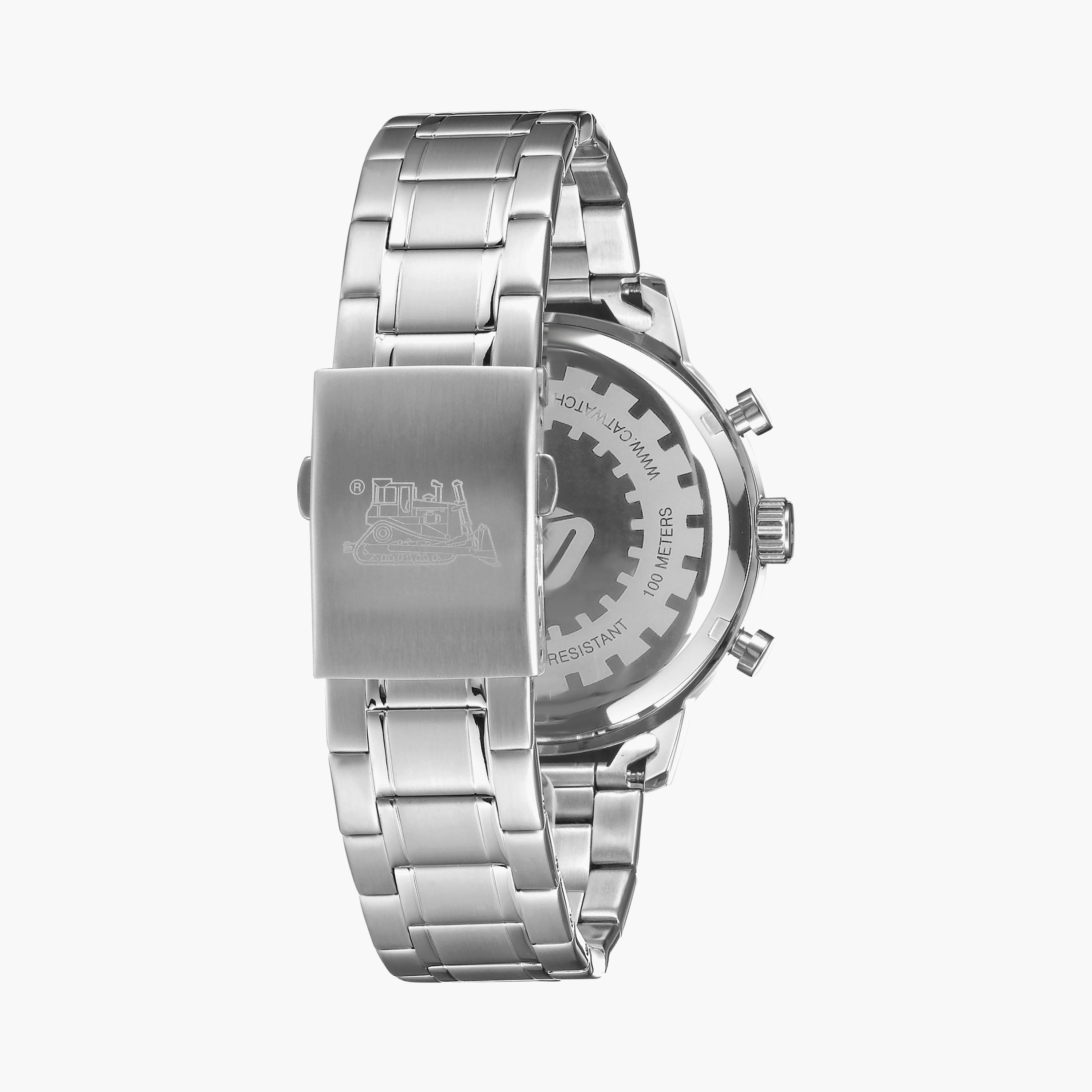 ساعة كرونوغراف فضية بسوار ستانلس ستيل للرجال من كات | AK14911122-men-watchesandjewellery-watches-image-3