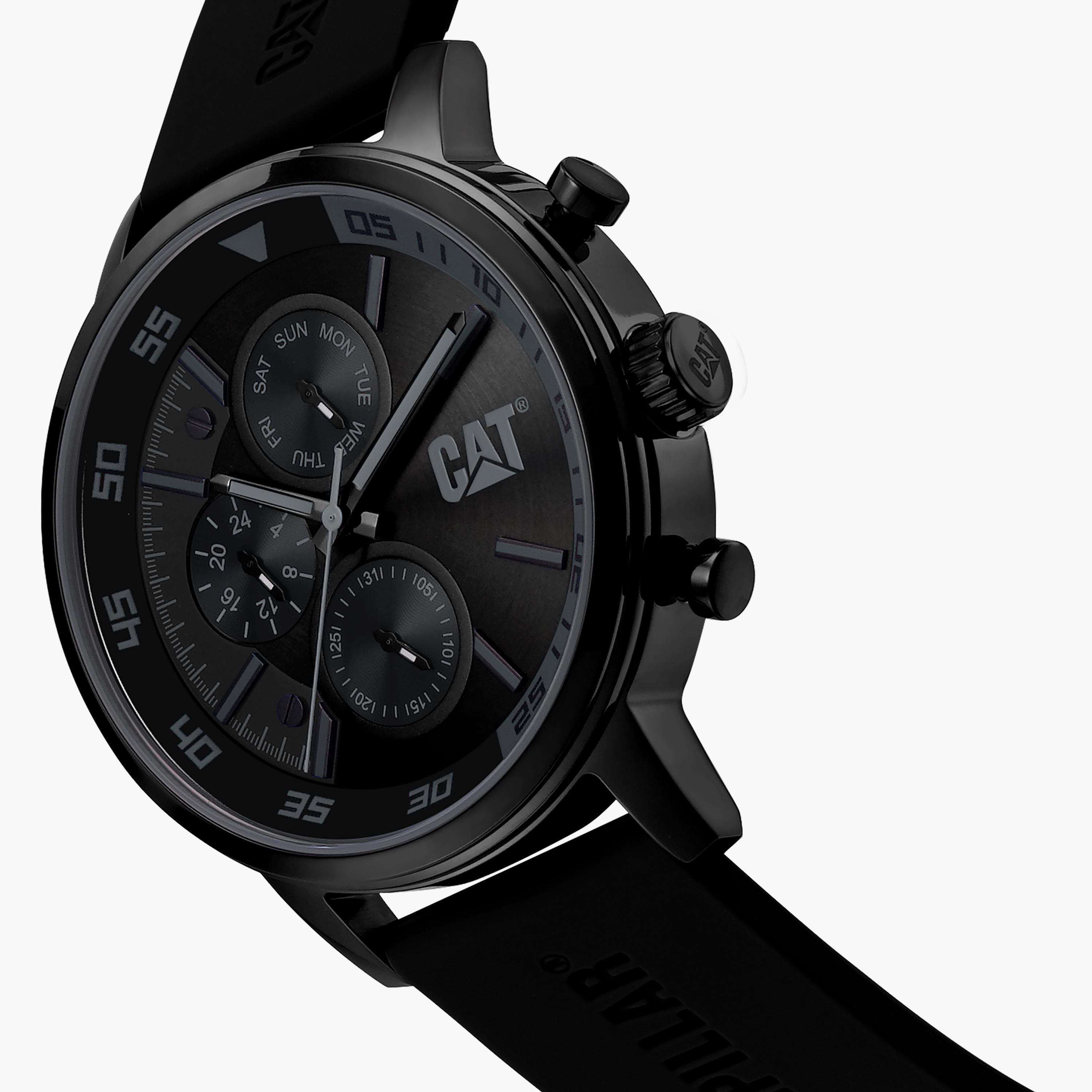 ساعة كرونوغراف بسوار سيليكون اسود من كات للرجال | AK16921121-men-watchesandjewellery-watches-image-2