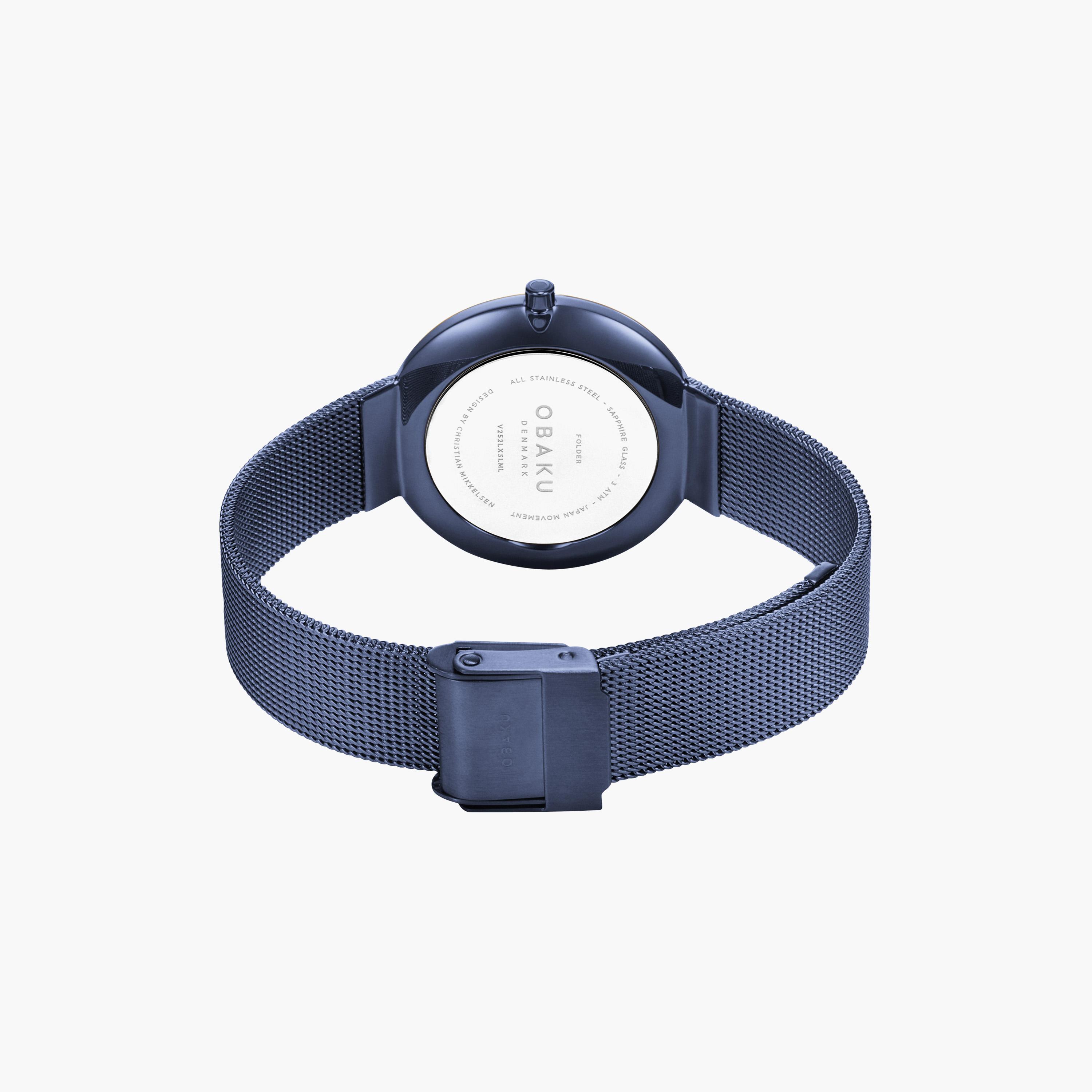 Obaku Blue Analog Stainless Steel Strap Watch | V252LXSLML-women-watchesandjewellery-watches-image-3