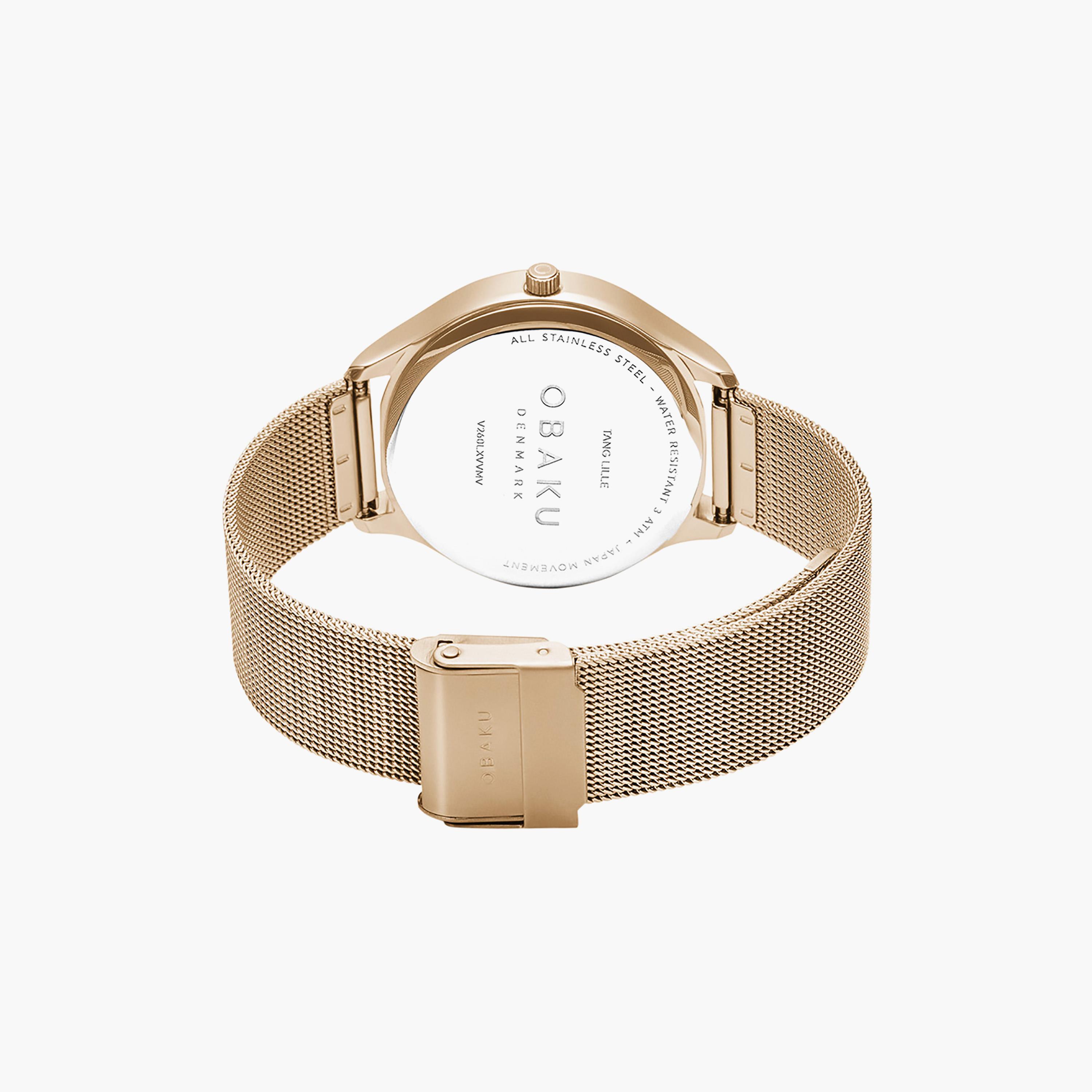 ساعة أوباكو ذو انالوج للنساء بسوار ذهبي وردي مع ستانلس ستيل | V260LXVVMV-women-watchesandjewellery-watches-image-3