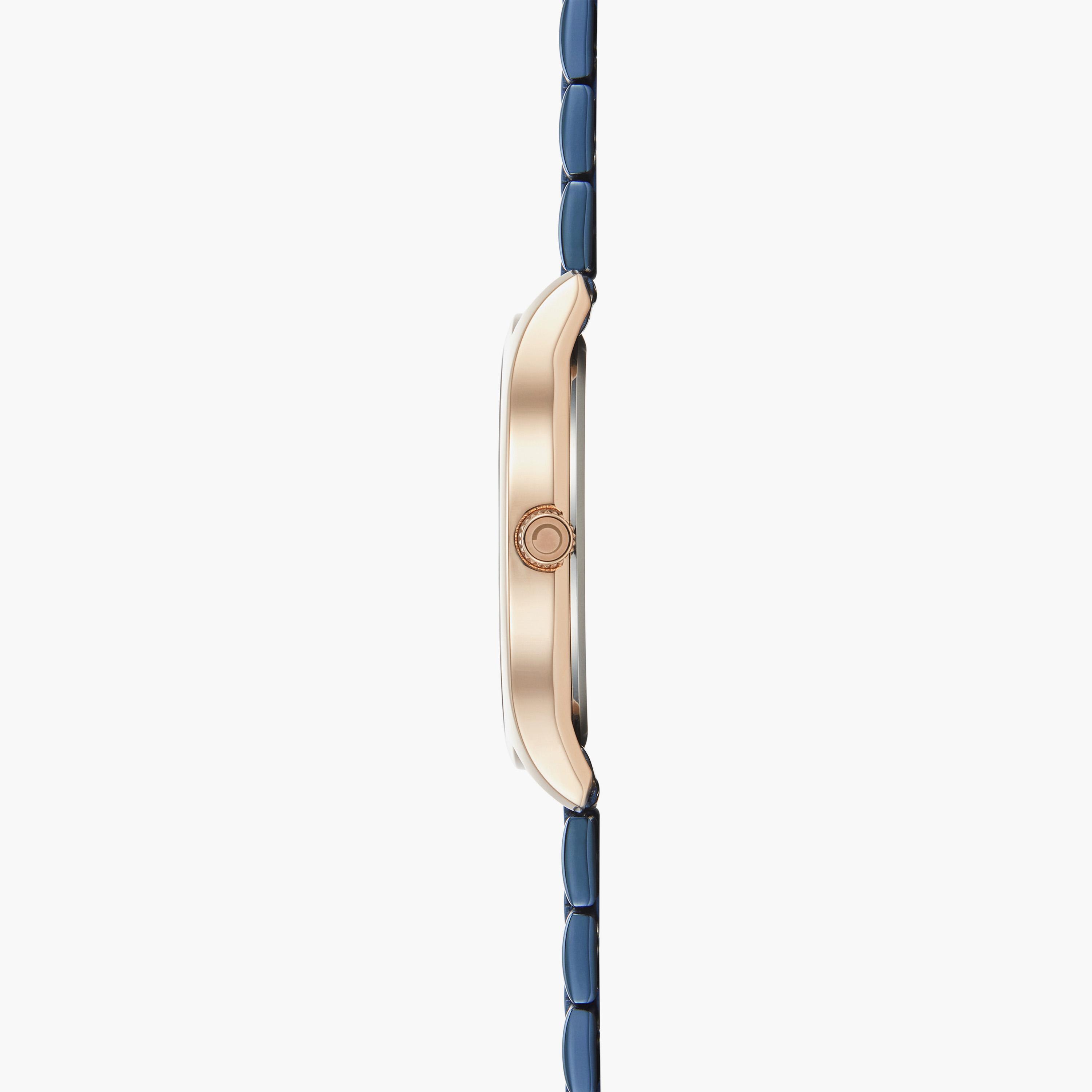 ساعة أنالوج زرقاء بسوار ستانلس ستيل من أوباكو للرجال | V266GDVLSL-DD-men-watchesandjewellery-watches-image-2